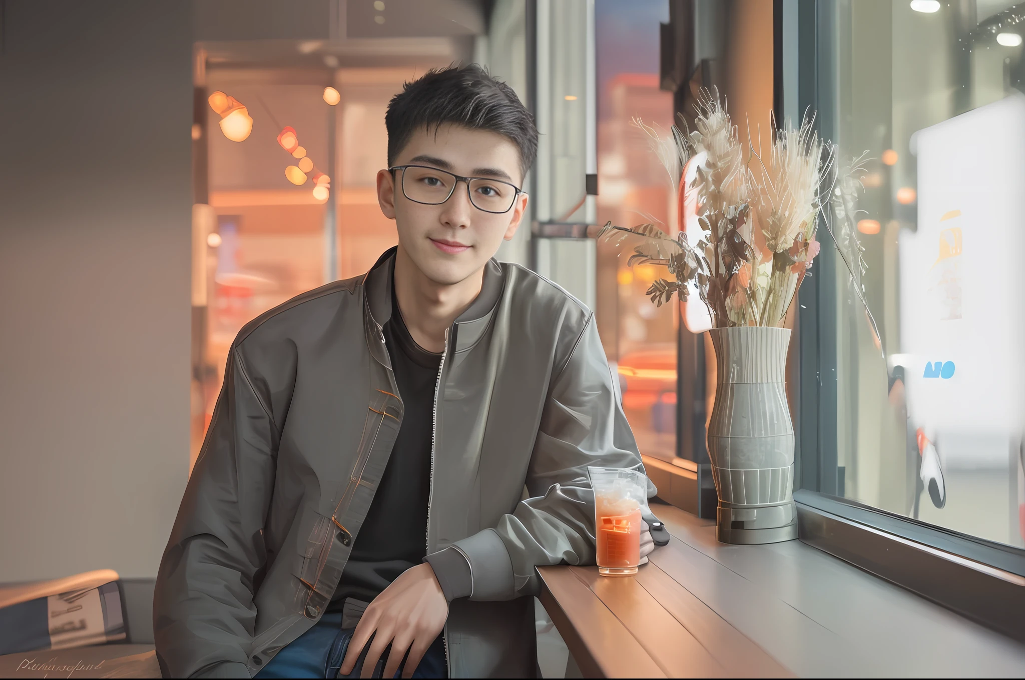 RAW photo, a portrait photo of 25 y.o man in casual clothes, night, city street, (high detailed skin:1.2), 8k uhd, dslr, soft lighting, high quality, film grain, Fujifilm XT3