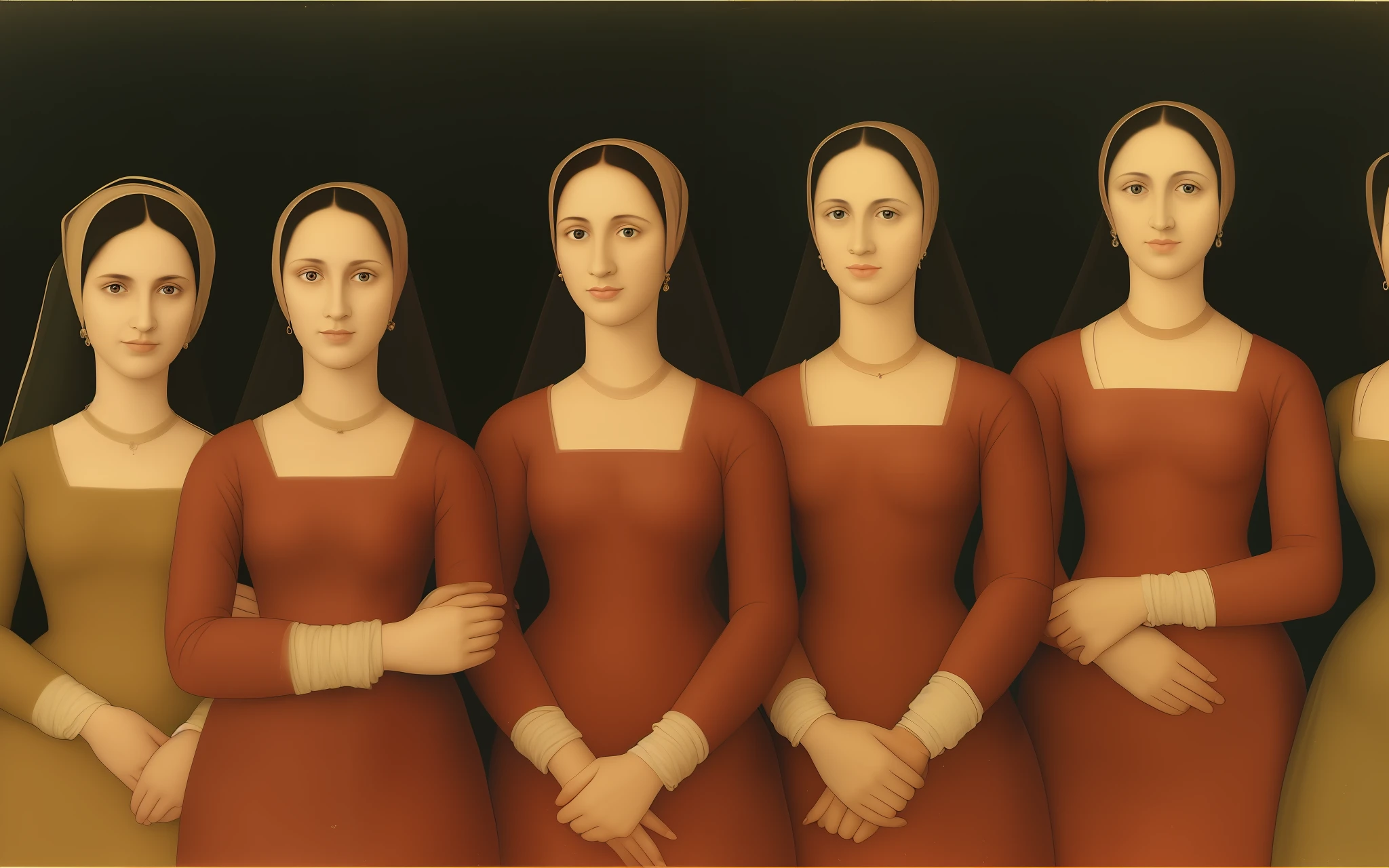 a group of four women