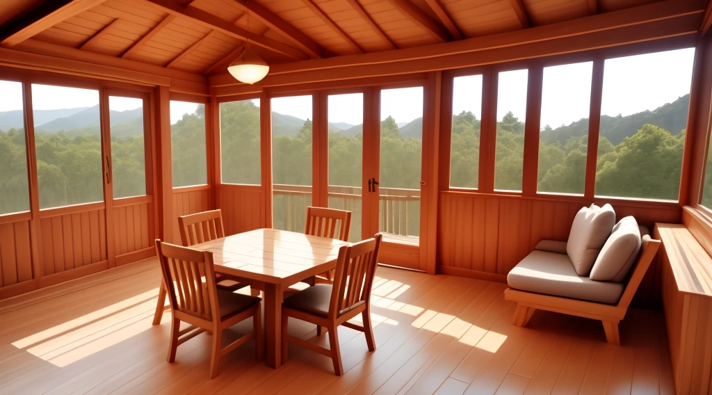 Scenery Wooden House Room