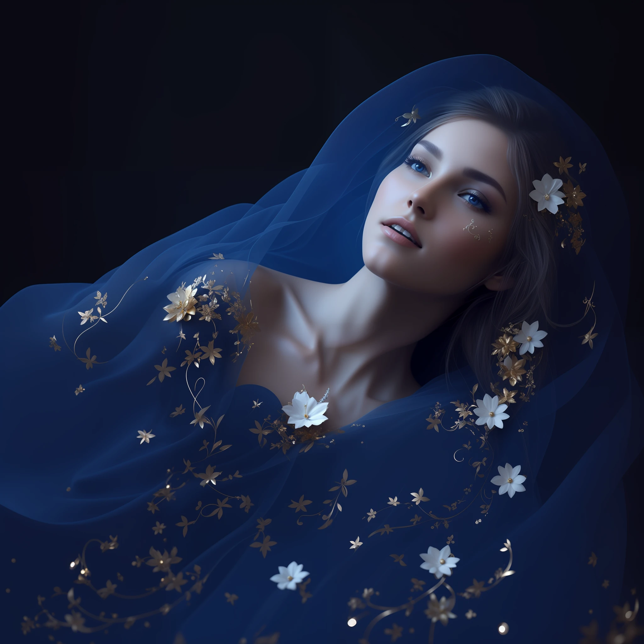 a leaver is made of white metal with a flower on it, in the style of realistic renderings of the human form, light beige and gold, laurent chehere, medical themes, bloomcore, full of details, organic designs