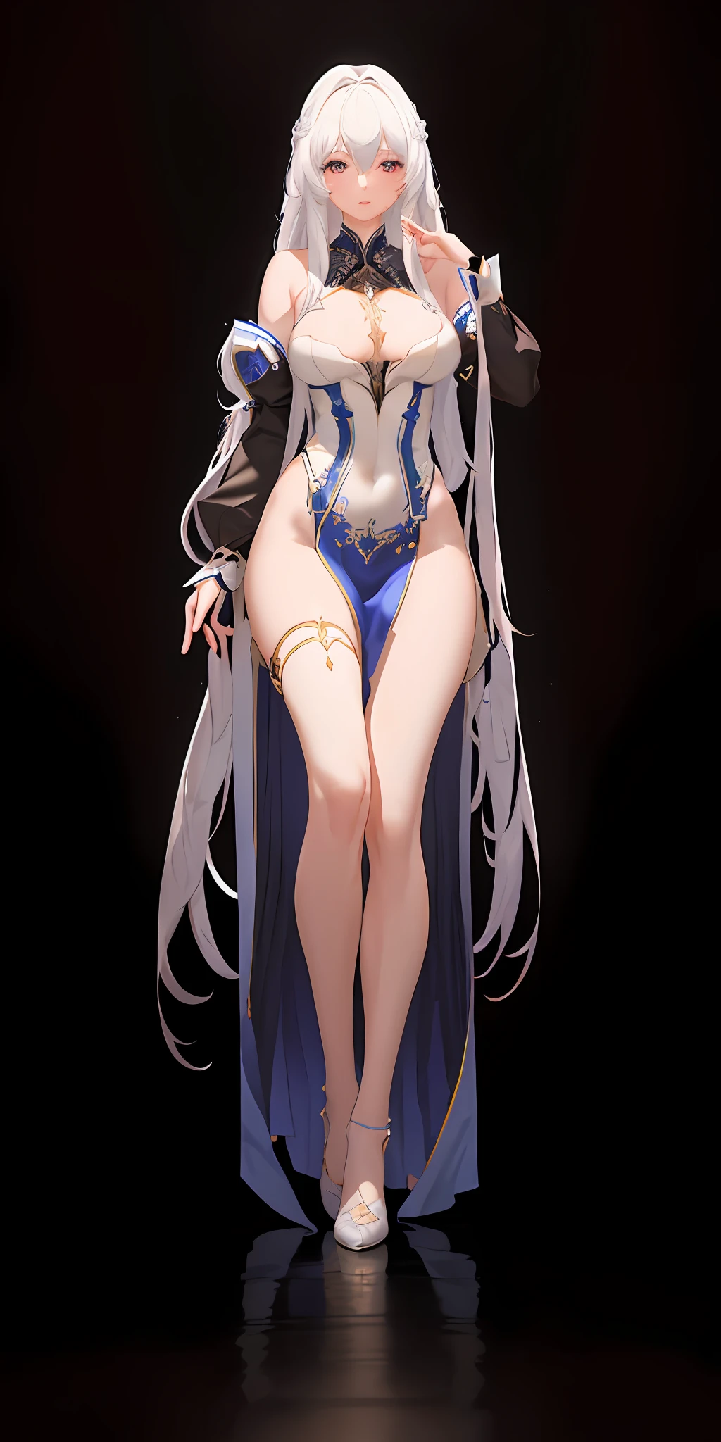 Step into a world of artistic perfection with Wlop's masterpiece, a stunning 8K CG wallpaper featuring a girl with long white hair. The ultra-detailed rendering, combined with the best lighting techniques, creates a mesmerizing visual experience that is both delicate and beautiful. (8K CG Unity Wallpaper, Masterpiece, Best Quality, Ultra-Detailed, Best Lighting, Exquisite Beauty)
