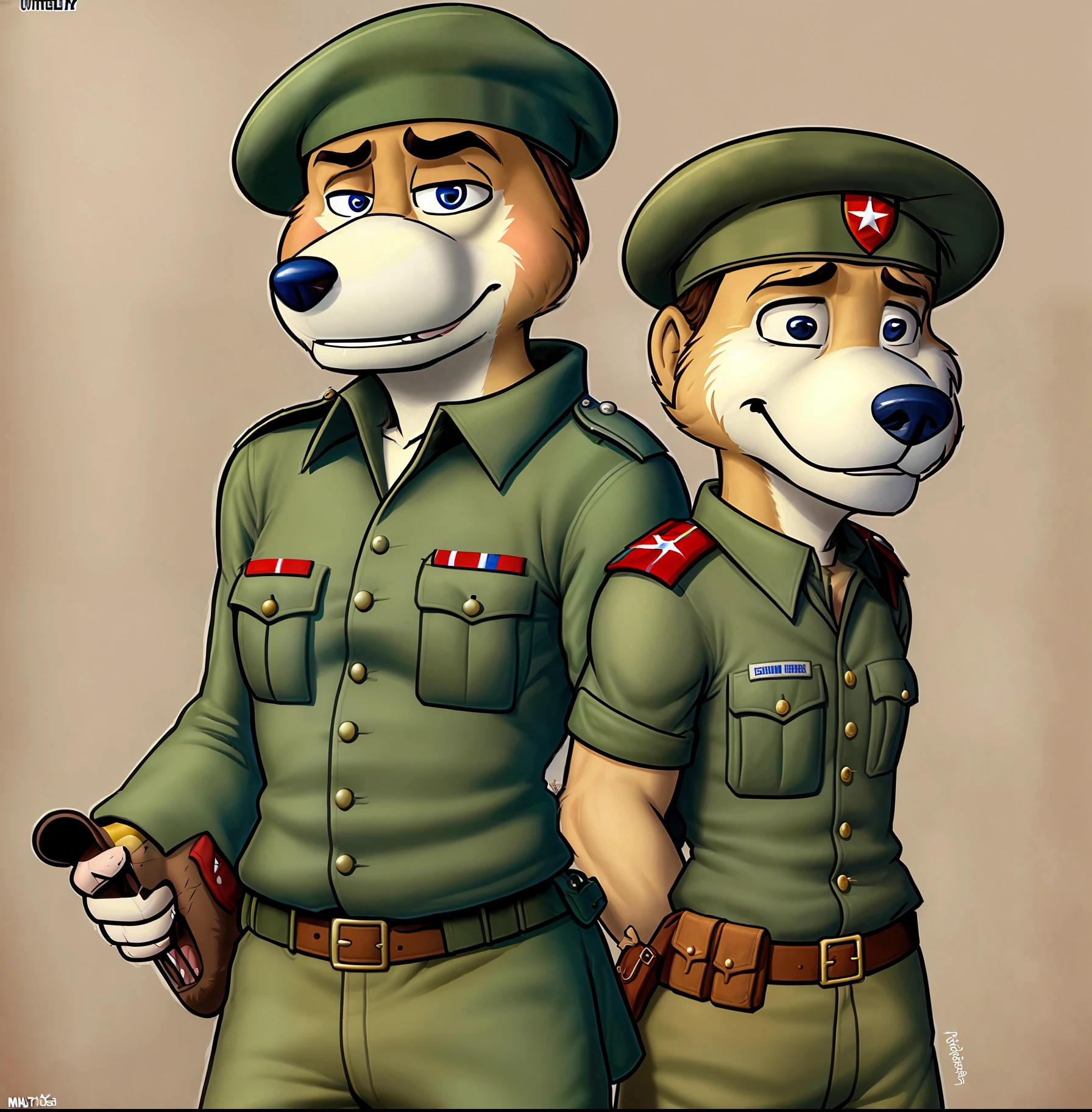 High resolution photo of Muttley as WW2 Soldier
