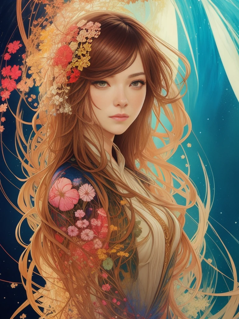 happy, Full body, Beautiful anime waifu style girl, hyperdetailed painting, luminism, art by Carne Griffiths and Wadim Kashin concept art, 4k resolution, fractal isometrics details bioluminescence , 3d render, octane render, intricately detailed , cinematic, trending on artstation Isometric Centered hyperrealistic cover photo awesome full color, hand drawn , gritty, realistic mucha , intricate, hit definition , cinematic,Rough sketch, bold lines,