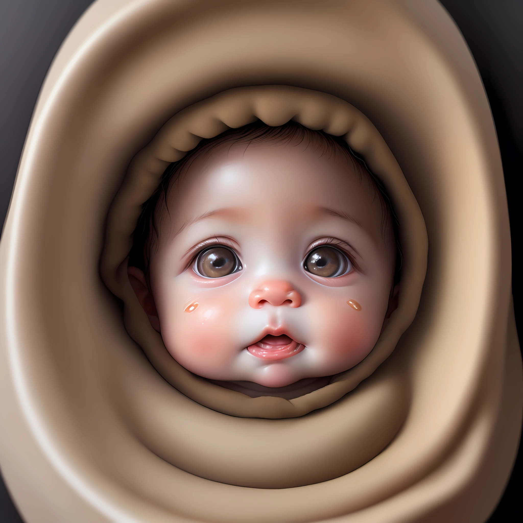 Baby yodah (grogu:1.2), (hyperrealism:1.1),(detailed:1.2)