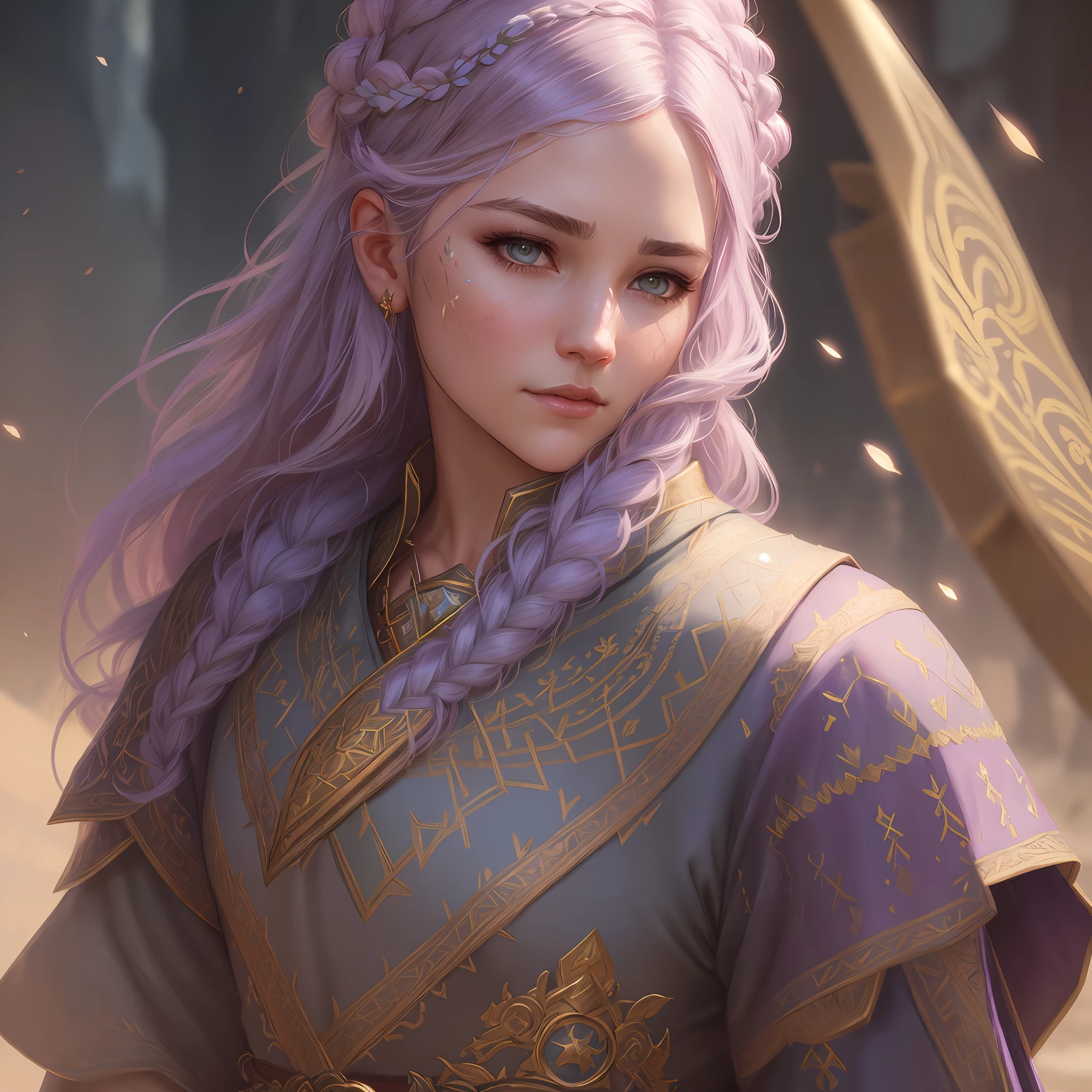 Realistic role-playing face portrait painting of a beautiful rpg champion, pastel color, intricate details, fantasy, universe, intricate magical embroidery, very detail hair, very detail eyes, intense face, [elden ring|d & d] concept art, rpg portrait, octane render, cinematic lighting, (soft shadow:1.2), close up, depth of field, splash art, art by wlop and, greg rutkowski