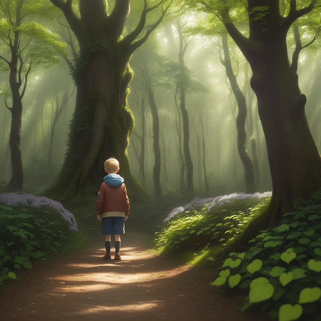 Once upon a time there was a boy named Peter, who lived in a small village surrounded by a dense forest. Pedro was always a very curious boy, and from an early age he already liked to explore the forest in search of adventures. He always dreamed of finding a magical world where he could meet fairies, dragons and other fantastic creatures. One day, while exploring the forest, Peter spotted a path he had never seen before. Curious, he decided to follow him, and after walking for a while, he came to an enchanted forest, surrounded by giant trees and multicolored flowers. Peter was amazed at everything he saw, but was even more surprised when he saw a small fairy flying towards him. The fairy, whose name was Luzia, had golden hair and transparent wings, and smiled at Peter with a twinkle in her eye.