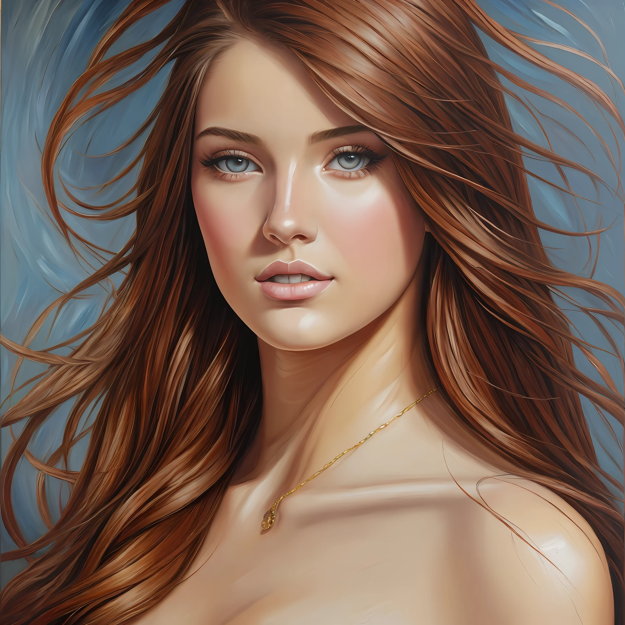 ((Realistic Oil Painting)), ((Sultry University Student)): a striking and sultry portrait of a university student with long hair and alluring red eyes. The realistic oil painting style brings out every nuance of her features, from the highlights in her hair to the subtle shadows on her skin.--styleLyriel--v6