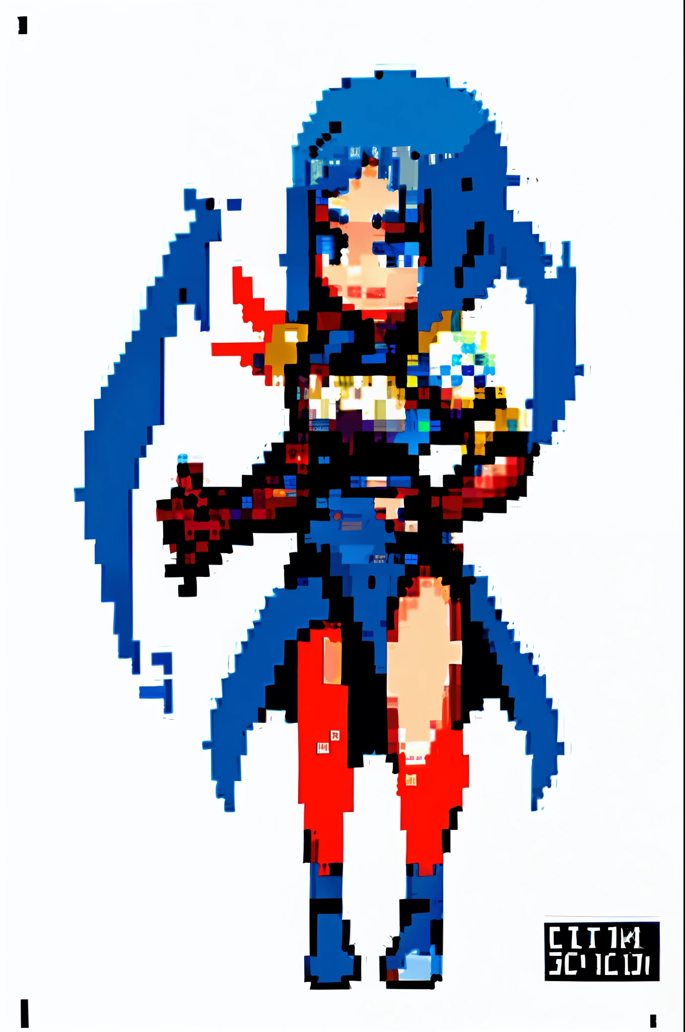 (masterpiece, top quality, best quality), pixel, pixel art, 1 girl, full body, full pixel