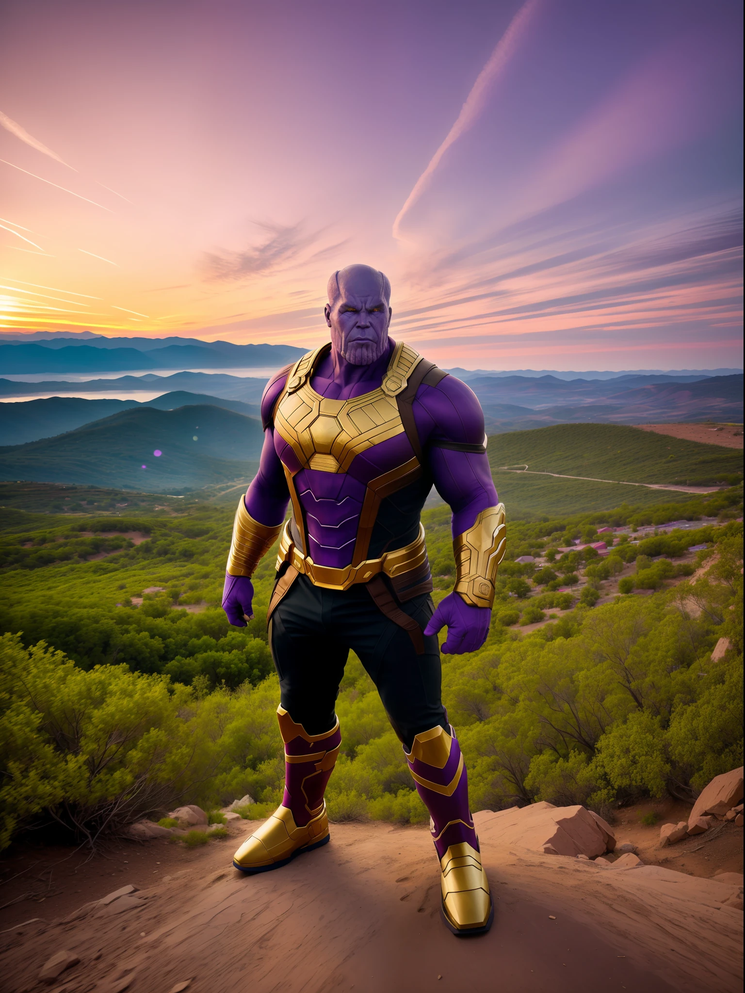 ultra wide angle, in focus, Thanos, hdr, best quality, professional photo,