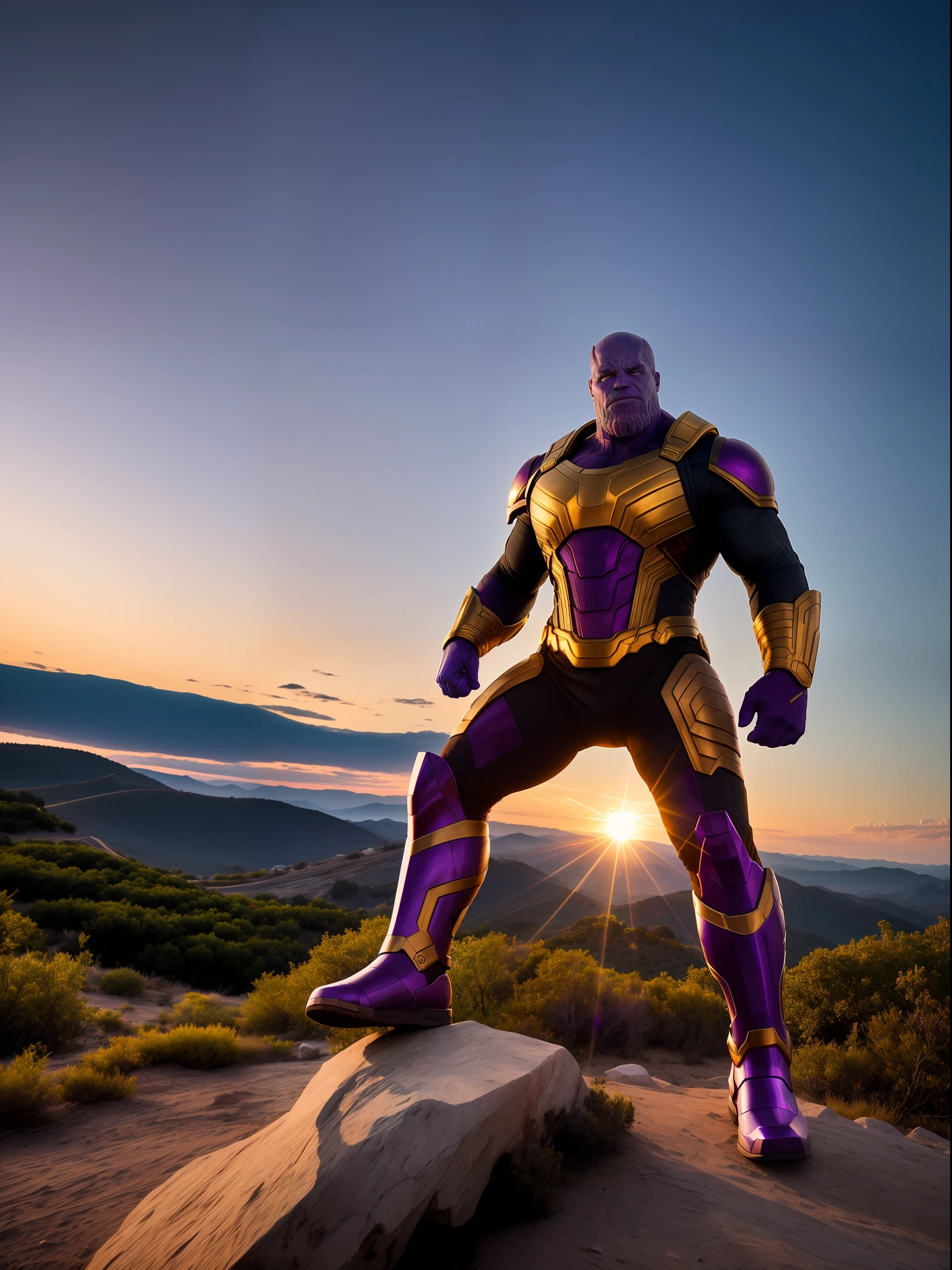 ultra wide angle, in focus, Thanos, hdr, best quality, professional photo,