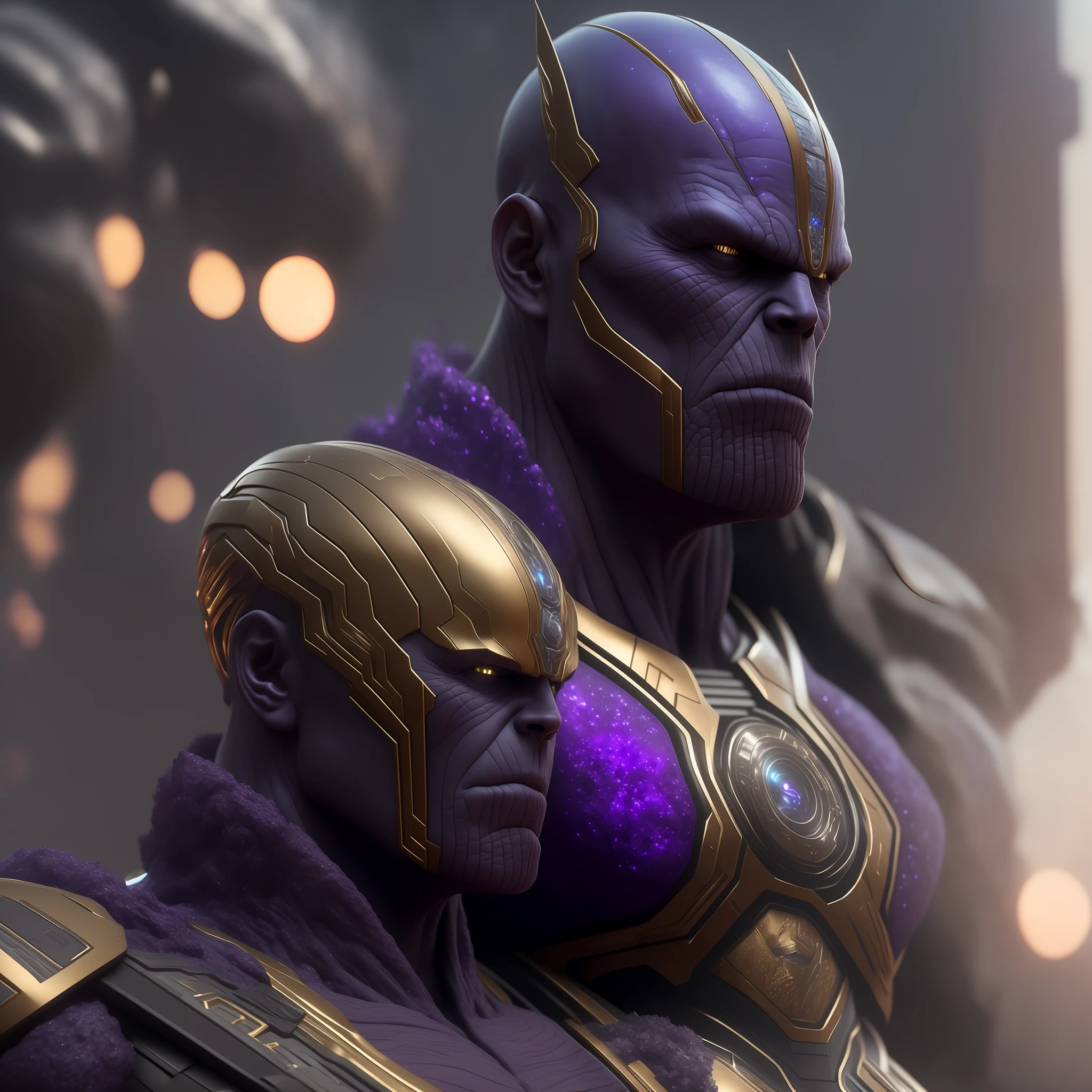 realistic portrait of thanos mix pdalns , 4k, high detailed, cinematic