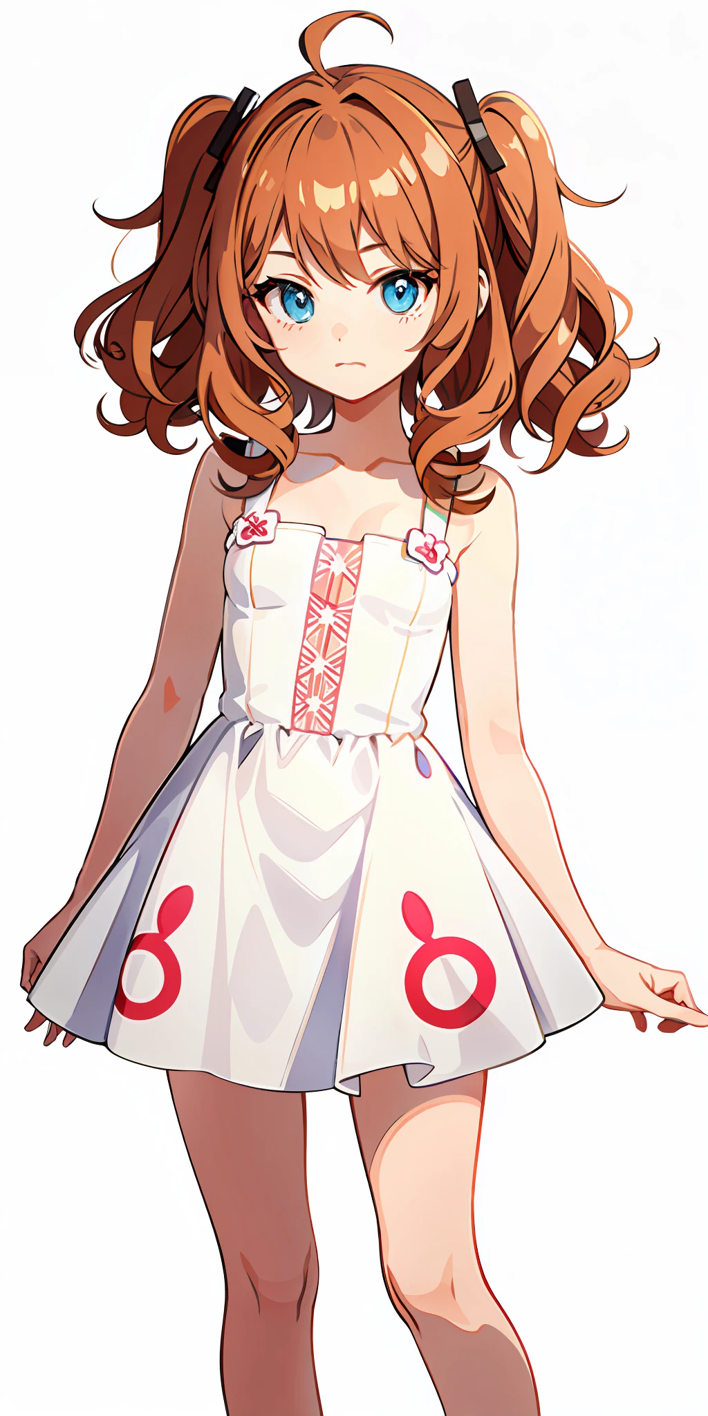 Cartoon style, curly hair