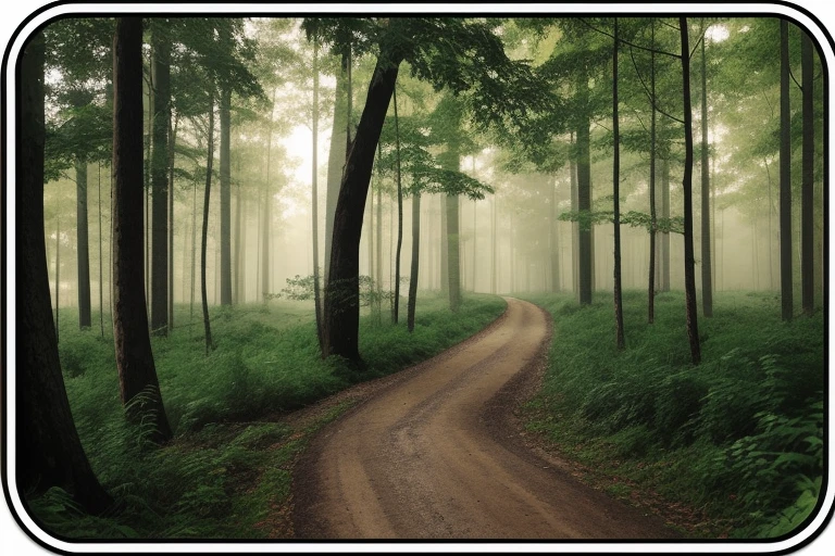 road through forest - --s 45.7 --style raw --v6