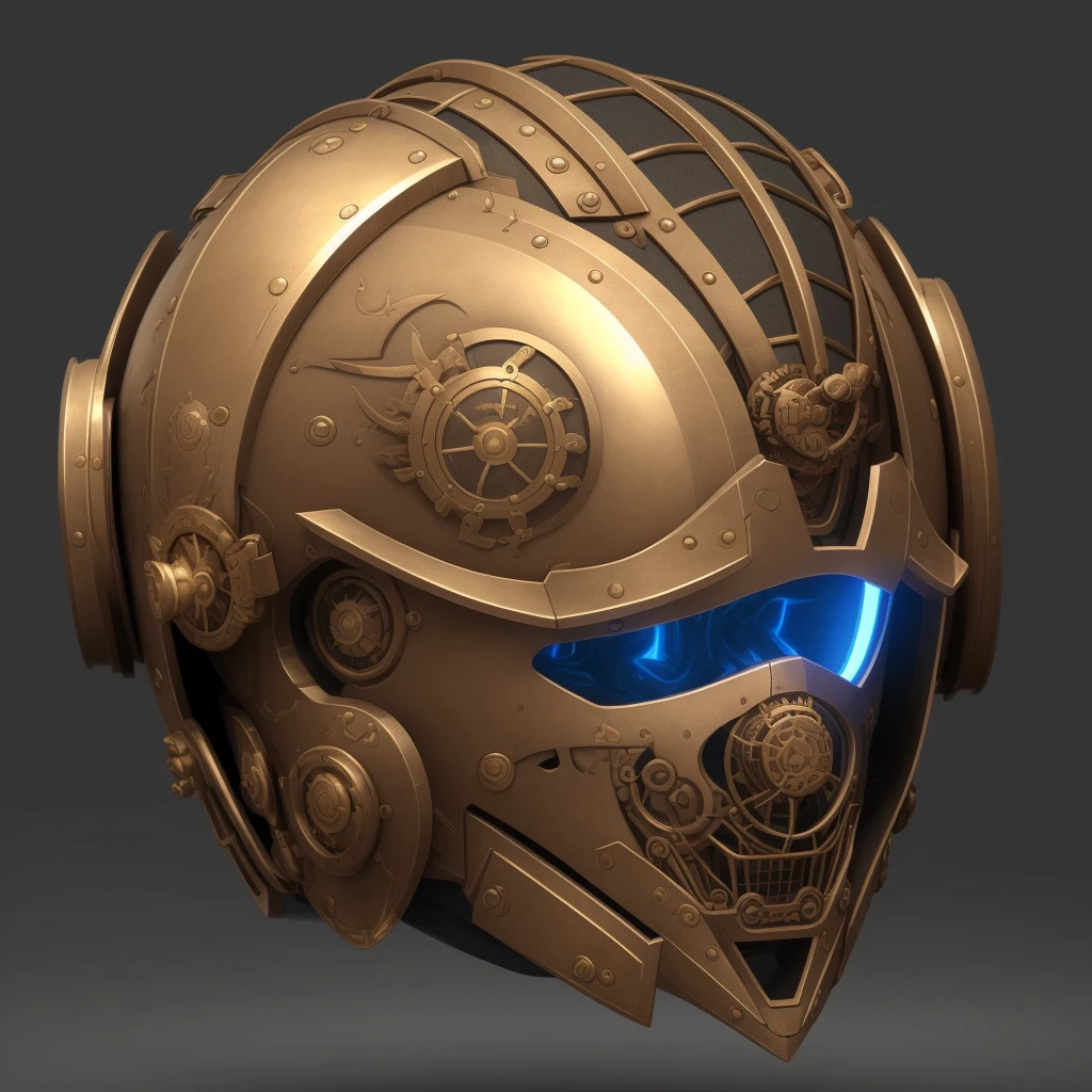 colorful vivid steampunk mask minimalist fantasy art robot ninja helmet, global illumination ray tracing hdr fanart arstation by sung choi and eric pfeiffer and gabriel garza and casper konefal