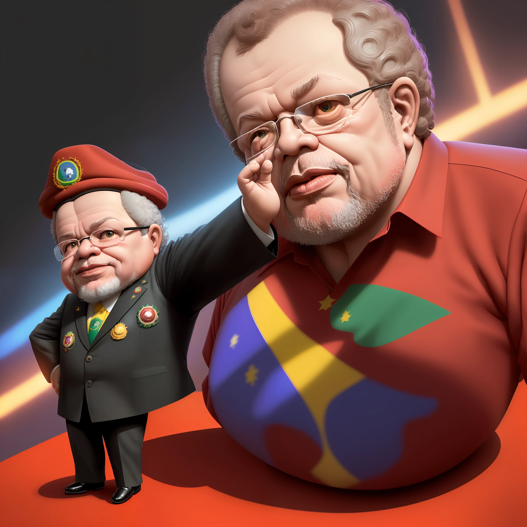 cbzbb, president((luiz inacio lula da silva - president of brazil)), character, cute, small, cute, deviant art, trending artstation, digital art, detailed, beautiful, realistic, humanoid, character, tiny, cinematic show, cinematic lights, luiz inacio lula da silva - president of brazil,