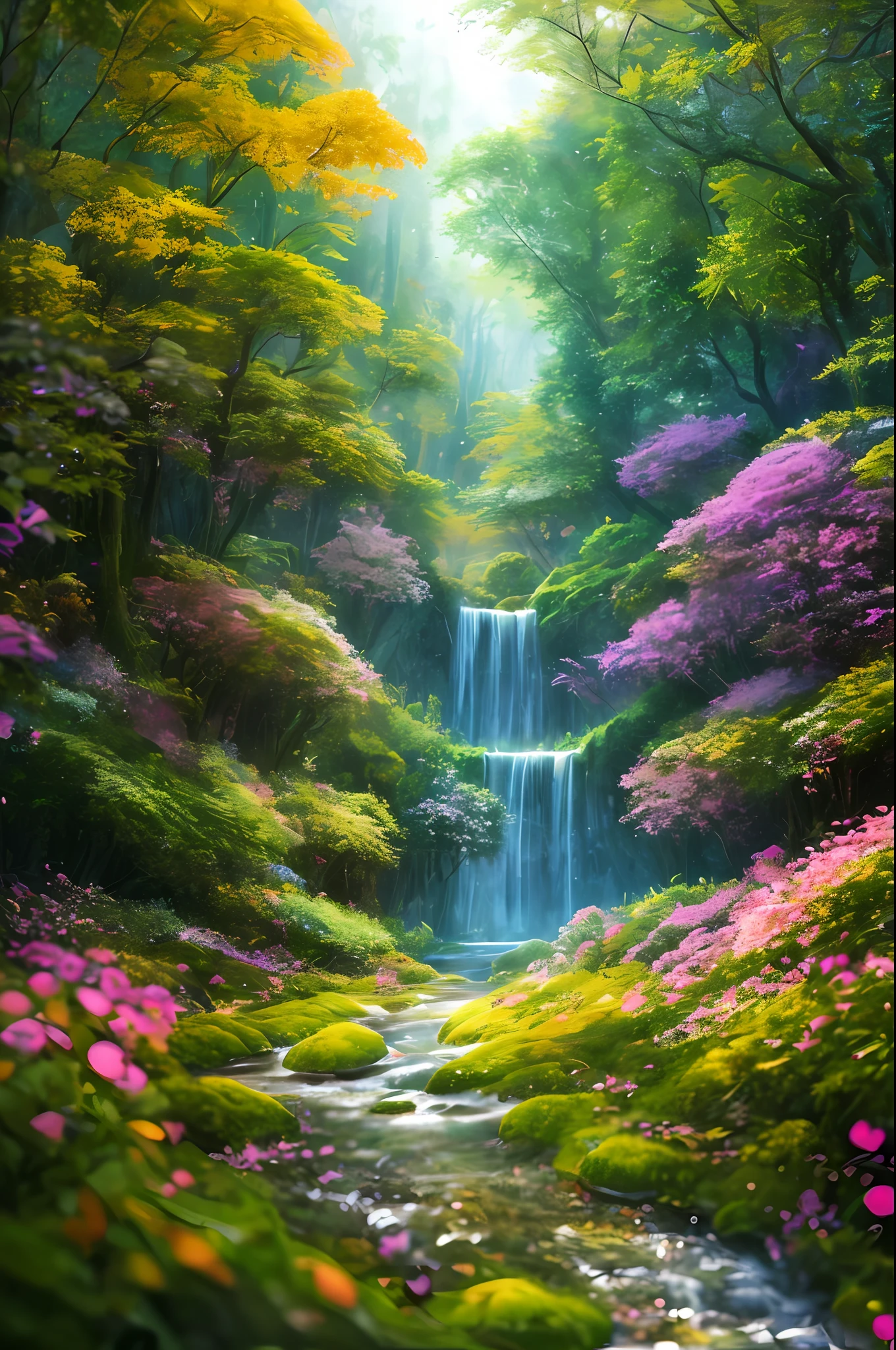 masterpiece, best quality, high quality,extremely detailed CG unity 8k wallpaper, An enchanting and dreamy scene of a fantasy forest, with towering trees, glowing mushrooms, and hidden fairy glens, creating a sense of mystique and enchantment, artstation, digital illustration, intricate, trending, pastel colors, oil paiting, award winning photography, Bokeh, Depth of Field, HDR, bloom, Chromatic Aberration ,Photorealistic,extremely detailed, trending on artstation, trending on CGsociety, Intricate, High Detail, dramatic, art by midjourney