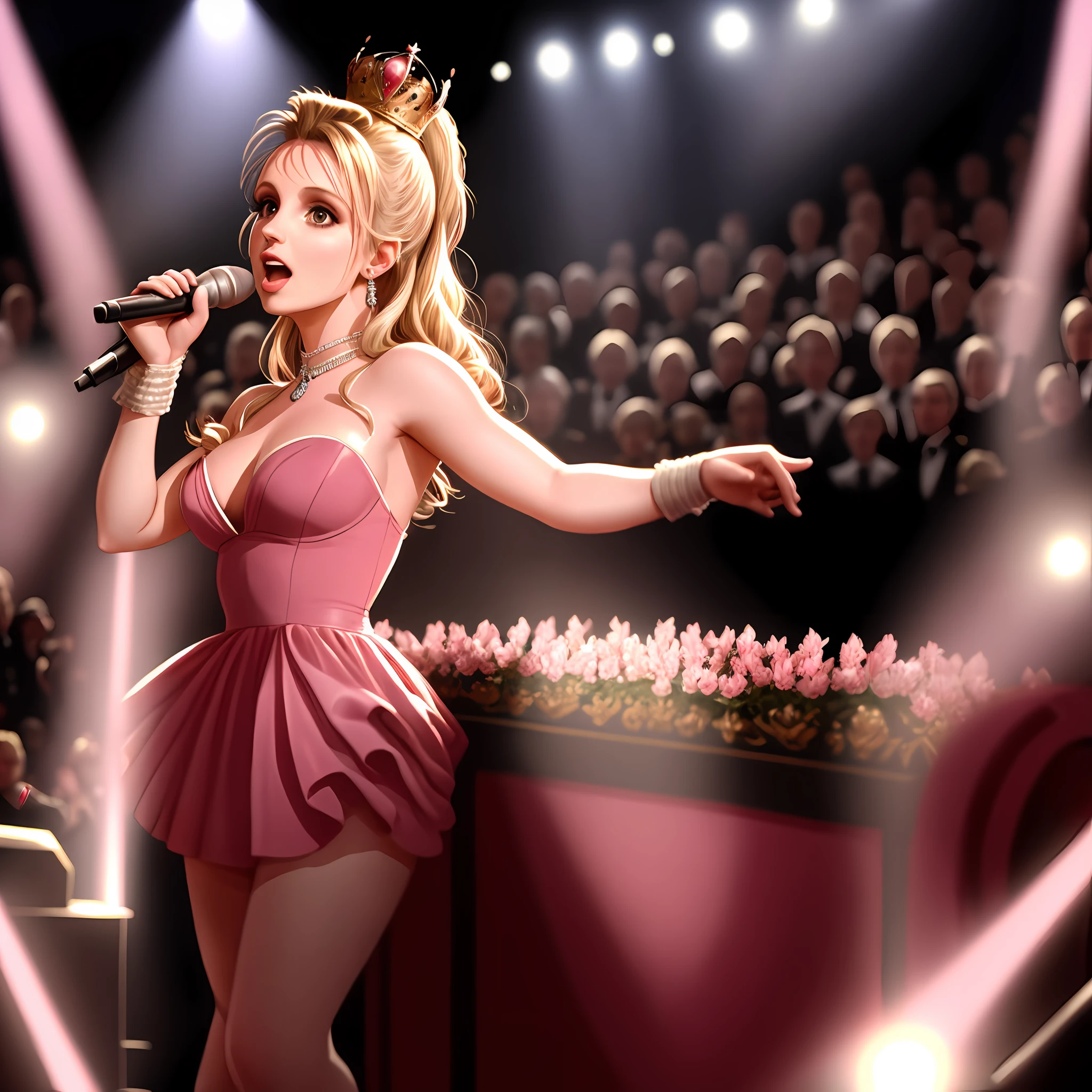 Create Britney Spears singing live for the Queen of England.