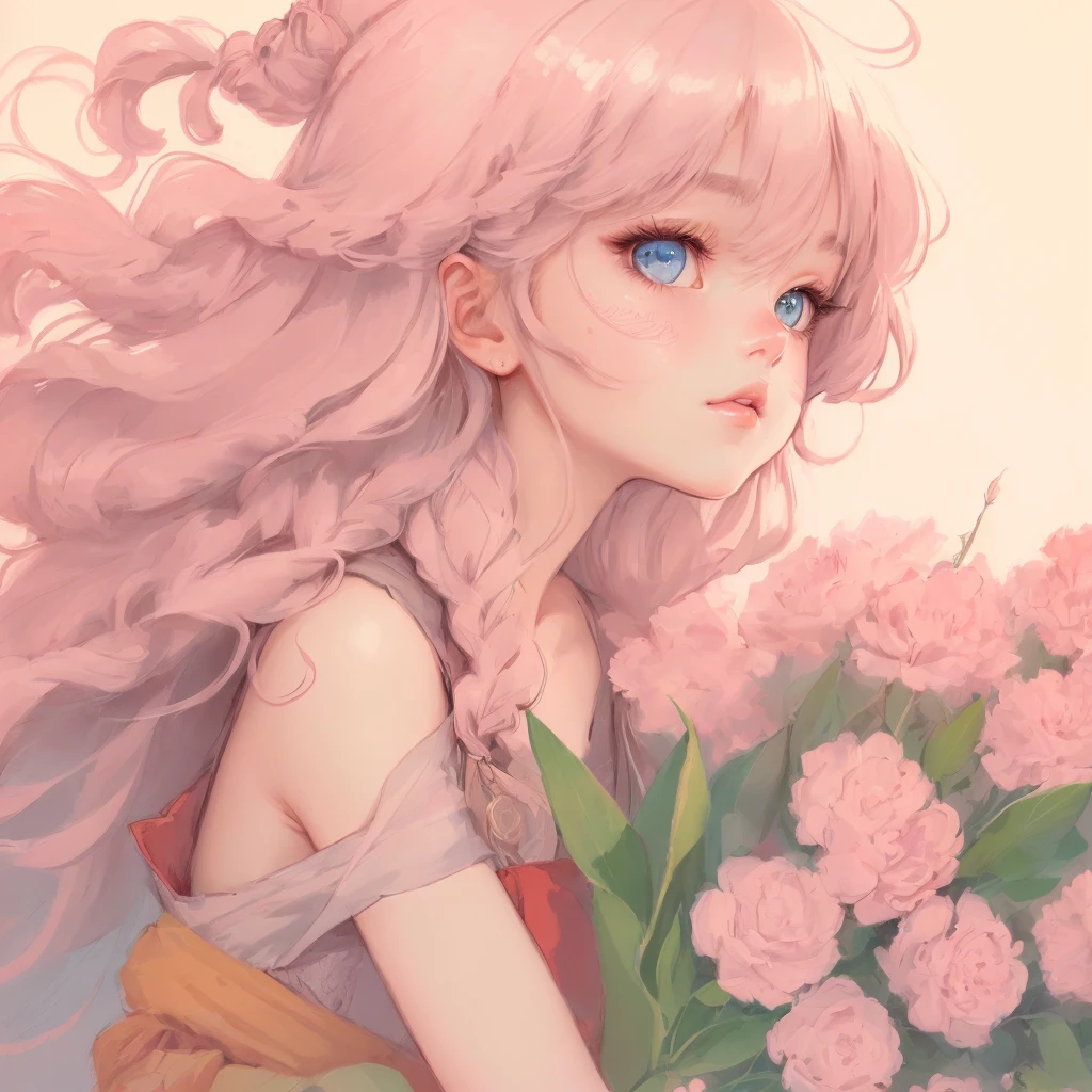 1girl, extreme + stunning + meticulous_face, extreme + absolutely beautiful + meticulous_eyes, upper body, close-up, white background, sketch, solid color, portrait, childish painting style, Miyazaki, exquisite details,