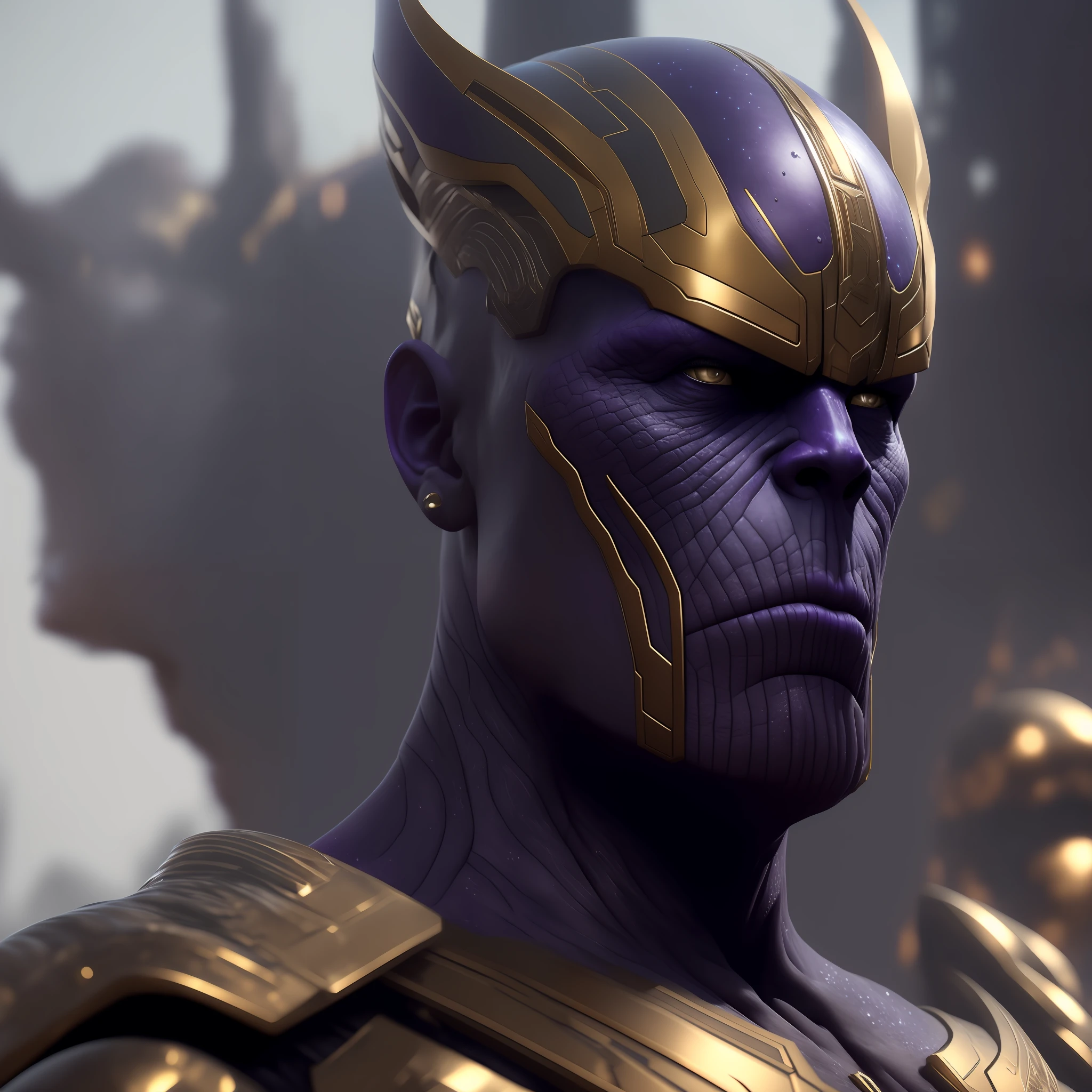 realistic portrait of thanos mix pdalns , 4k, high detailed, cinematic