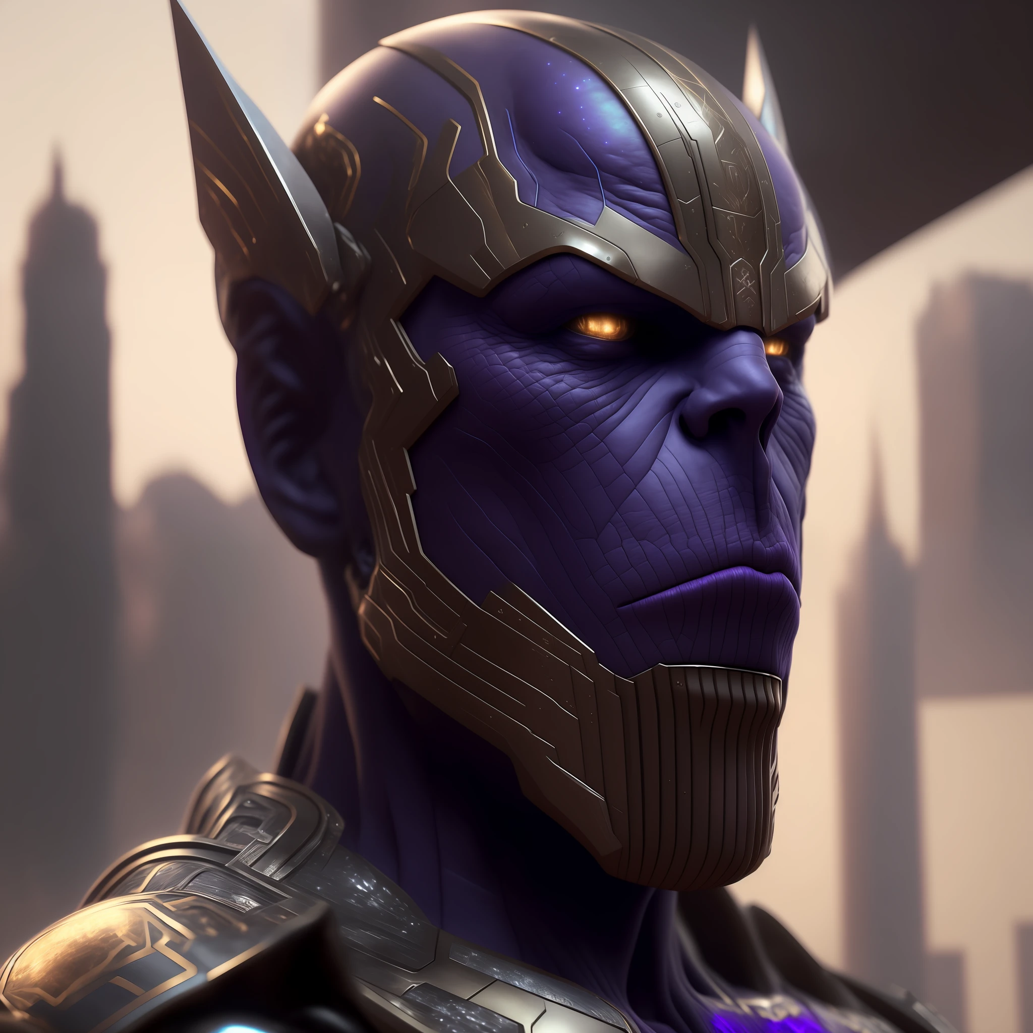 realistic portrait of thanos mix pdalns , 4k, high detailed, cinematic