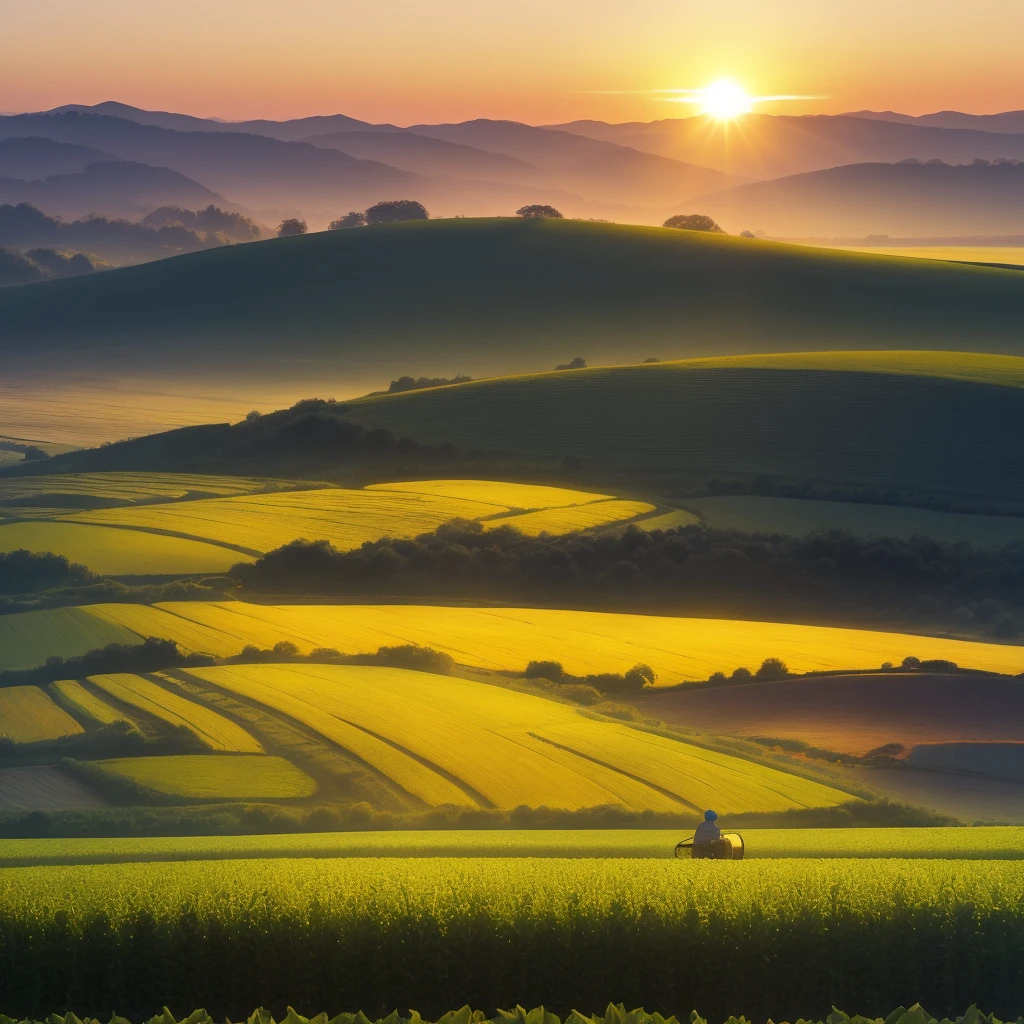 The perfect wallpaper would capture the image of the commendable farmer amid his thriving farmland, sharing his bounty with neighbors, under the soft glow of the setting sun, encapsulating the warmth of the local community and the culture of sharing.