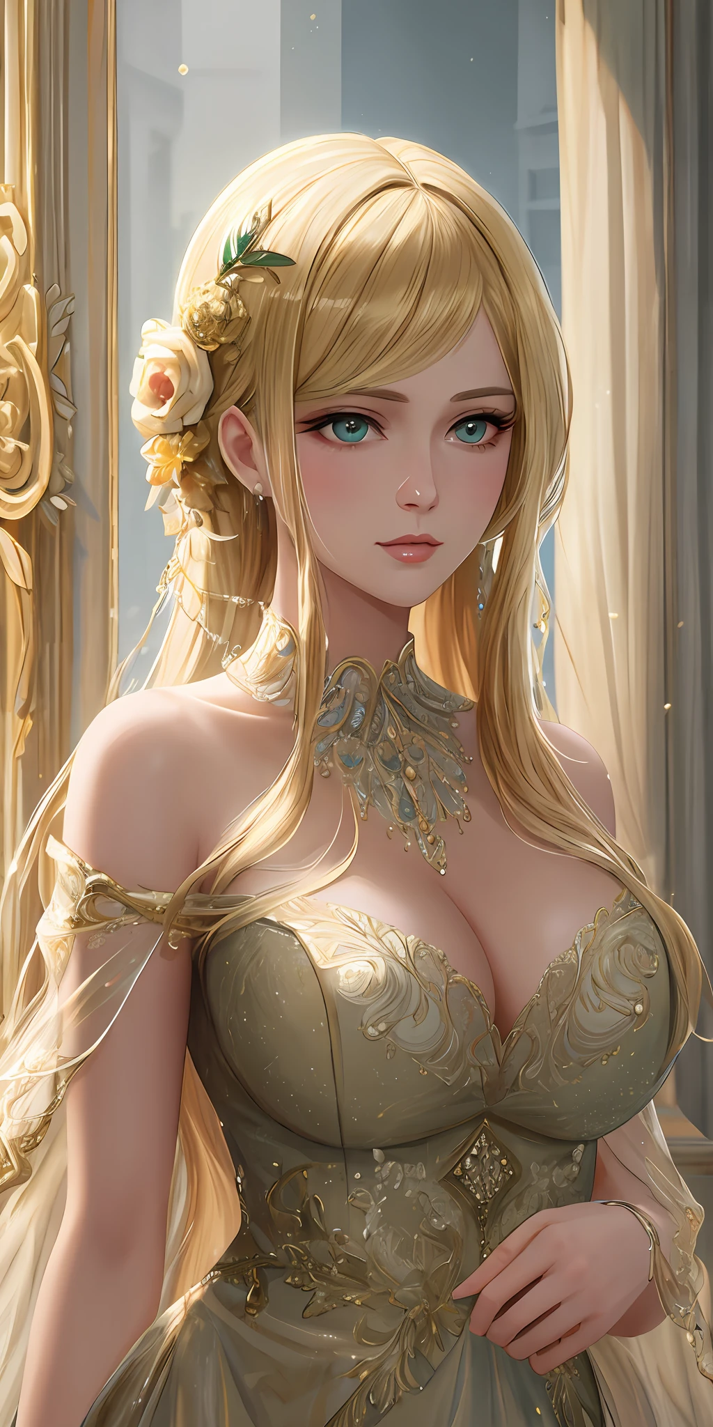 Immerse yourself in the elegance and sophistication of a beautiful blonde girl with captivating sparkling green eyes. Utilize 3D techniques and Octane rendering in 8K resolution to create a hyper-realistic portrayal of her detailed face. The intricate sharp details and smooth rendering style, combined with cinematic studio de lighting, will make this artwork a true masterpiece. Be prepared to make a splash on ArtStation as it becomes a trendsetter in the digital art community.
