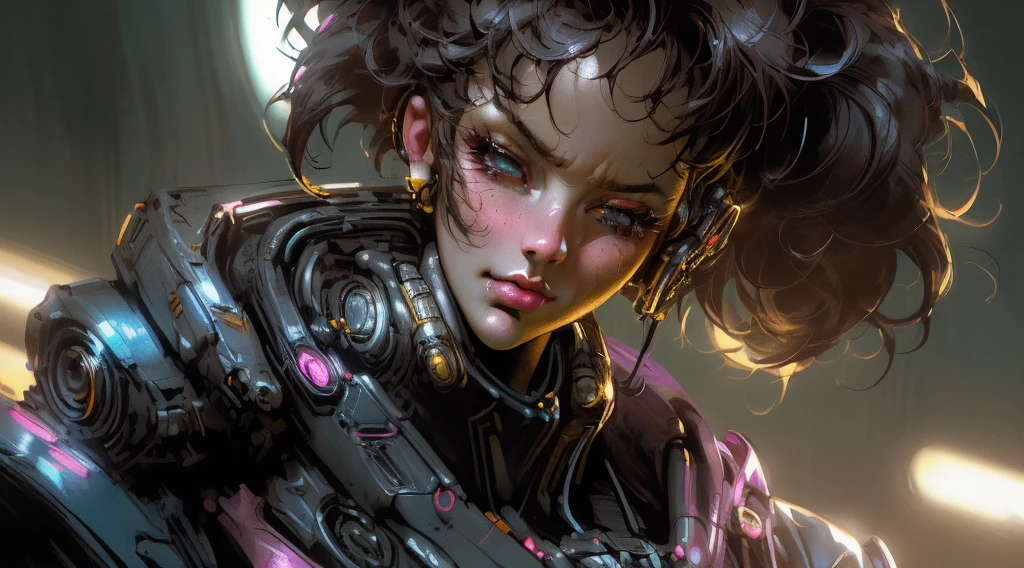 closeup portrait of beautiful (80s cyberpunk:1.3) woman (ErinNobodySD15) lips pressed (serious:1.2) look (bright side light rim light:1.2) deep dark shadows dramatic camera angle high contrast color grading (masterpiece:1.2) (photorealistic:1.2) (bokeh:1.2) (best quality) (detailed skin:1.3) (intricate details) (8k) (HDR) (cinematic lighting) (sharp focus) (80sDarkFantasySD15b:1.2)