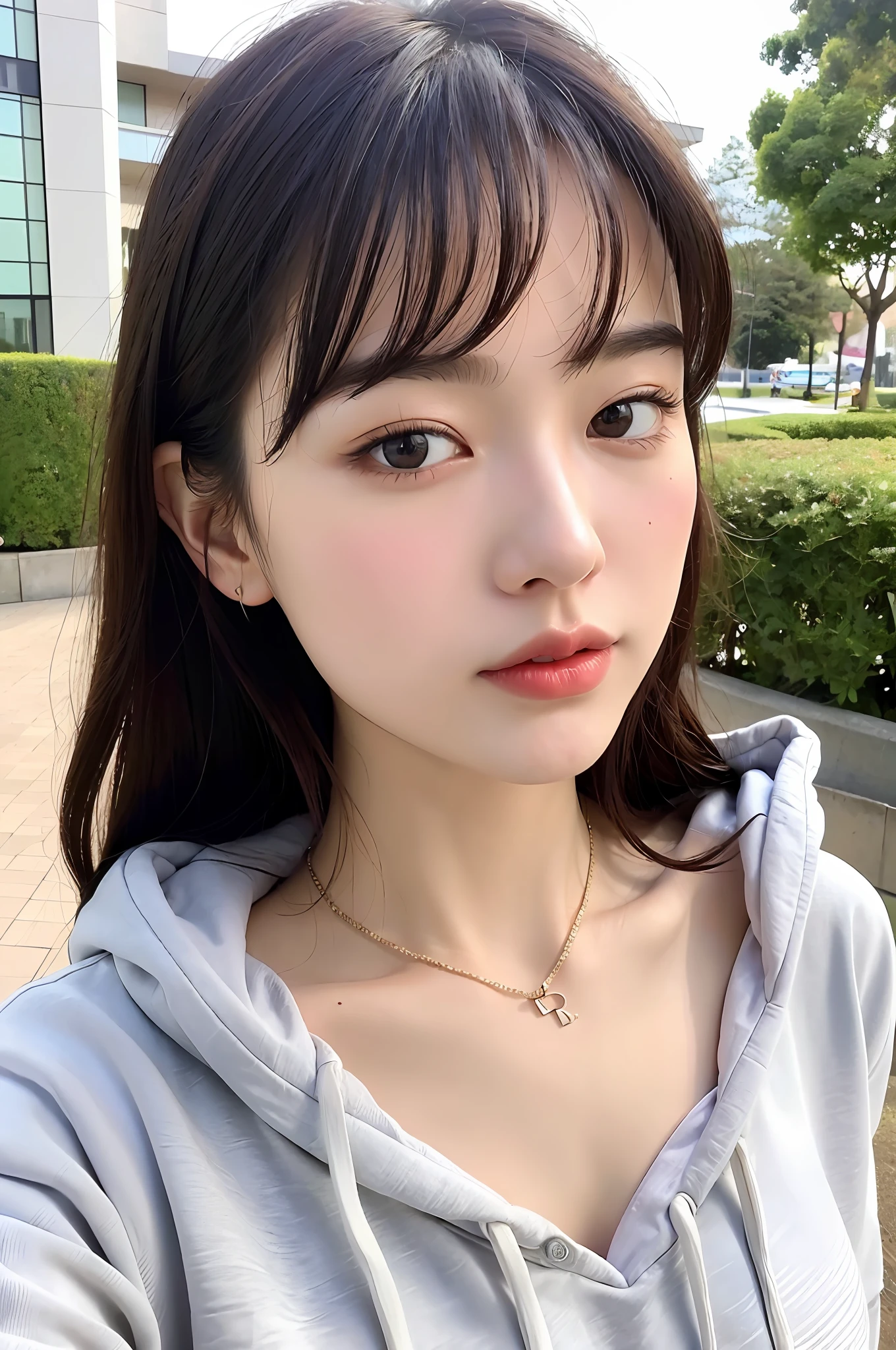(8k, Best Quality, Masterpiece, Ultra High Resolution: 1.2) Japanese beauty Yuki(detailed_face), hoodie, D cup