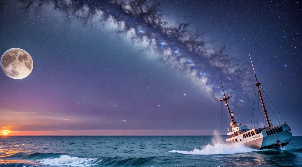 Super resolution 8K shipwreck --v 6