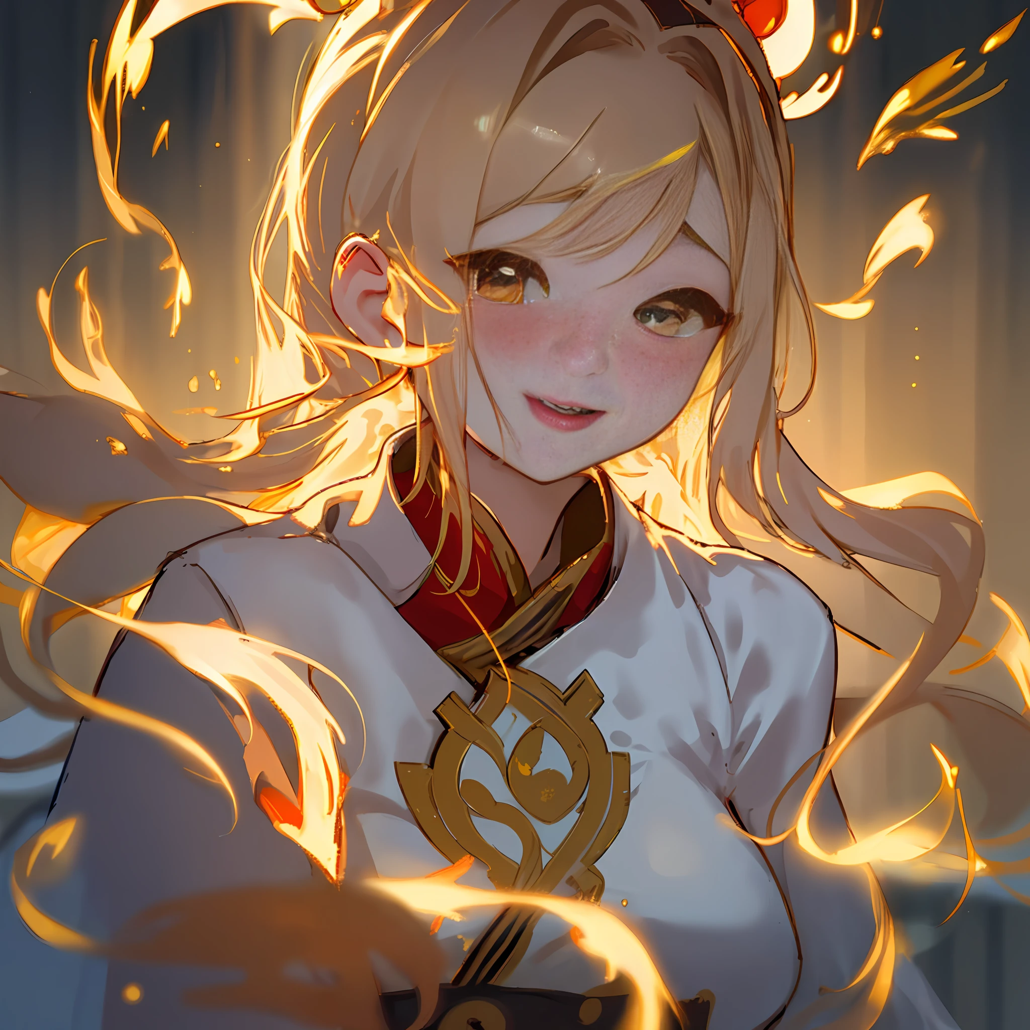 The charm of the Golden Empress, the beautiful face with a clever smile, a pair of narrow beautiful eyes with a moan, seems to reveal the breath of beauty all the time, her beautiful body, swaying, attracts Tiancheng, especially her red lips like flames, but it is even more heartwarming.