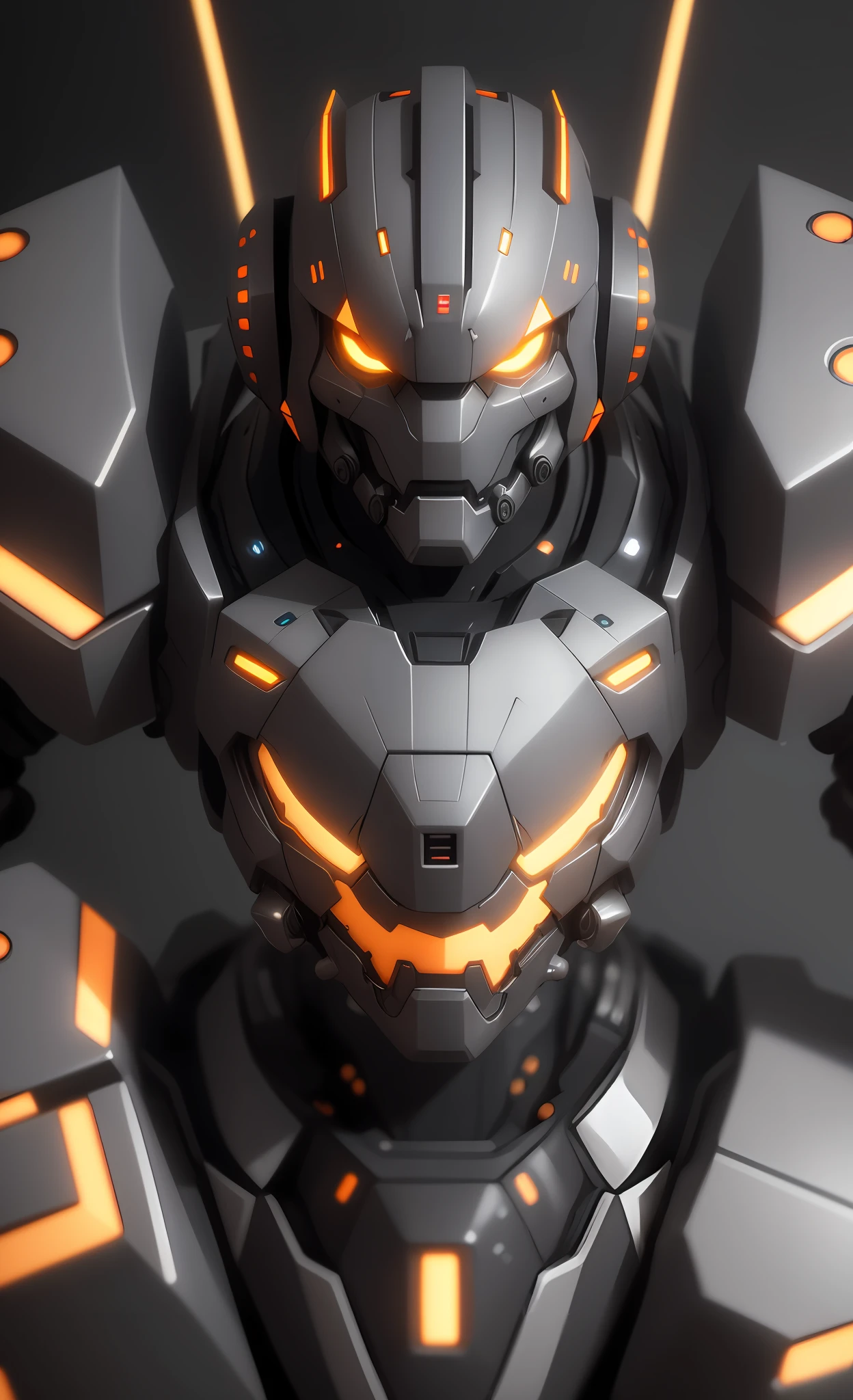 Robot 3d animated wallpaper has a lot of lights, in the style of mecha animation, twisted and broken, dark gray and dark bronze, I can't believe how beautiful, intersecting planes, strong facial expressions
