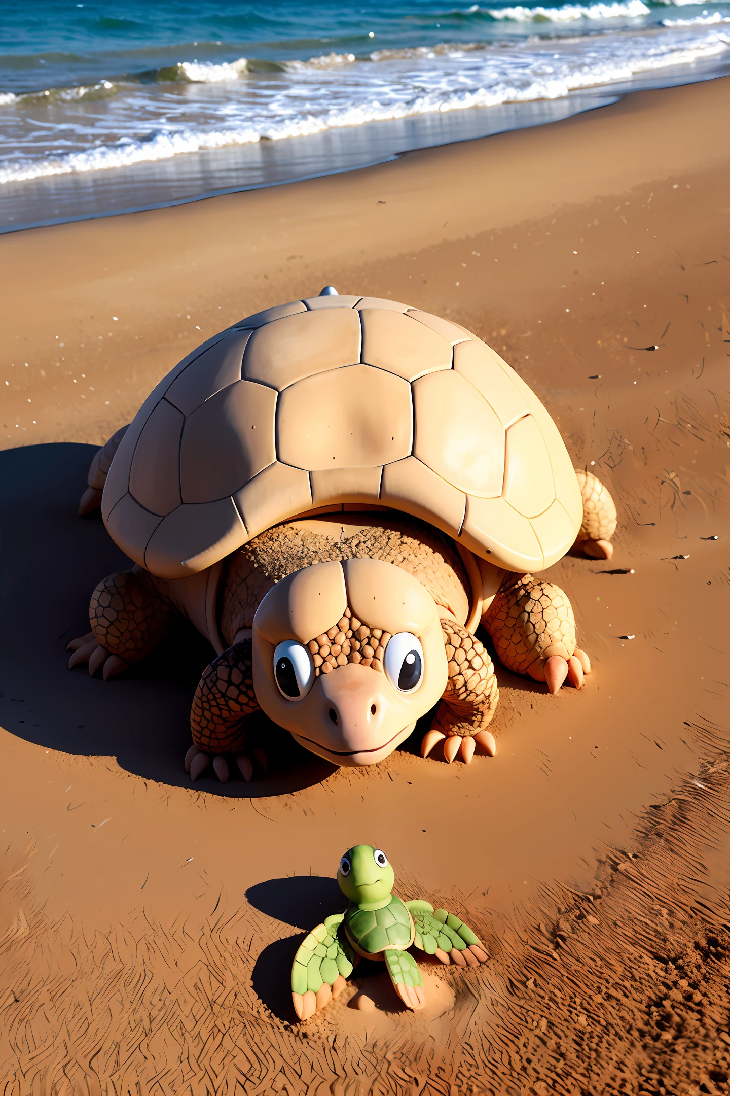 turtle made out of sand