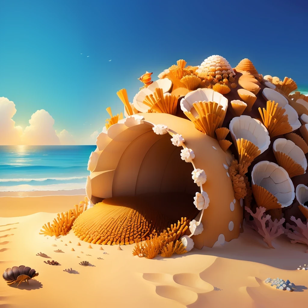 anthill, made out of sea shells