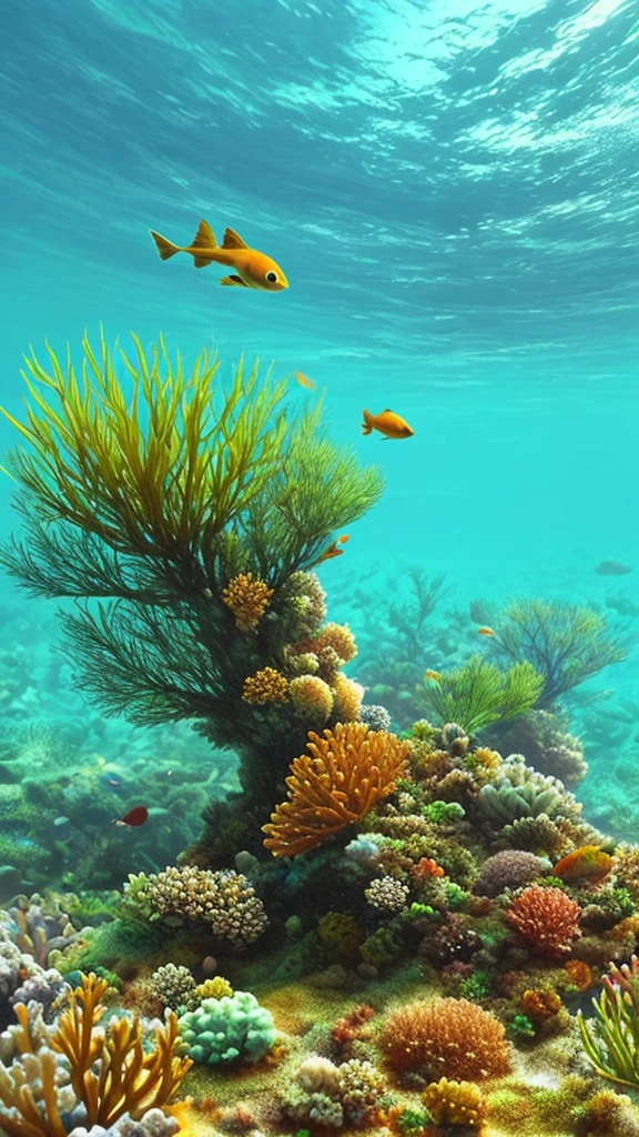 hyper realistic anthill underwater