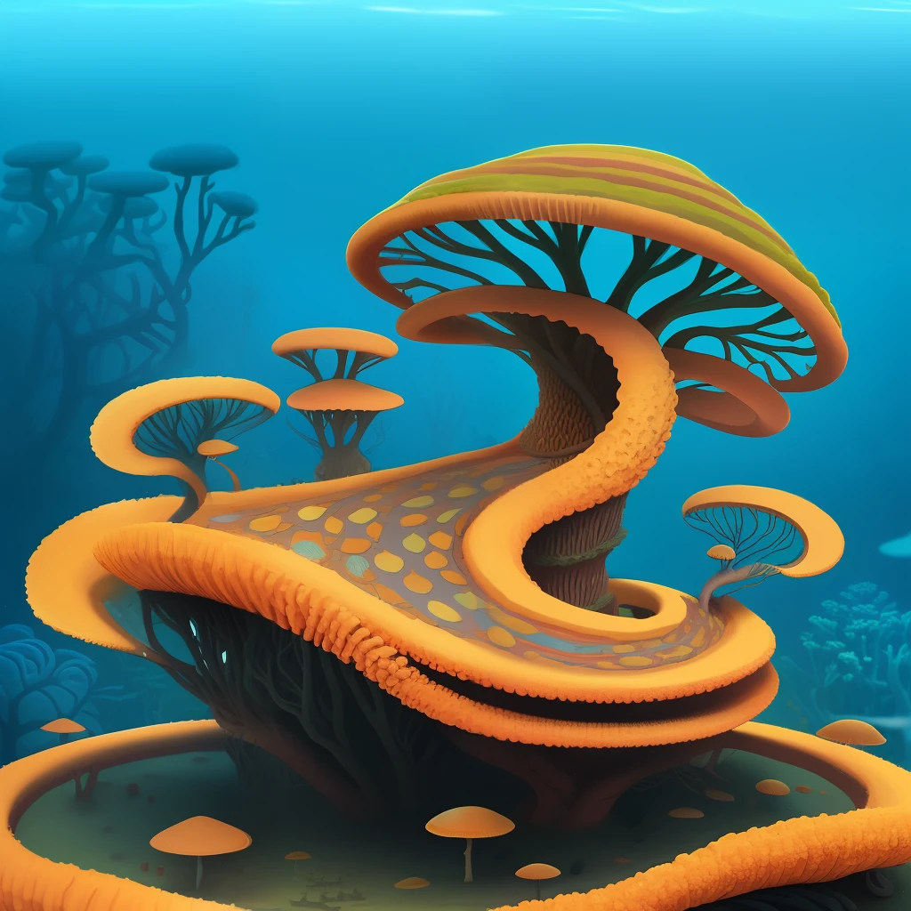 anthill made of spiral reefs
