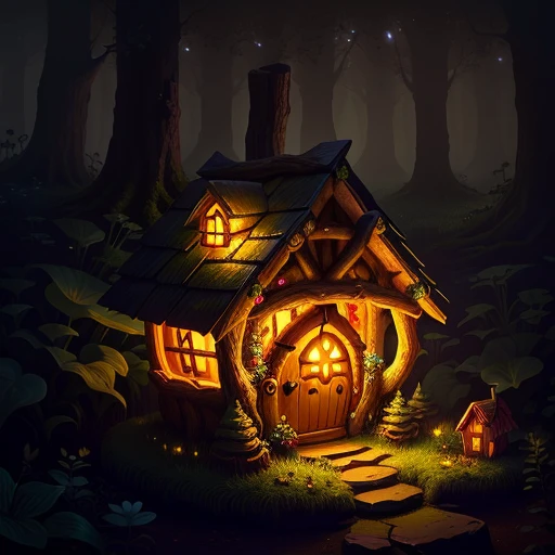 glowing fairy house