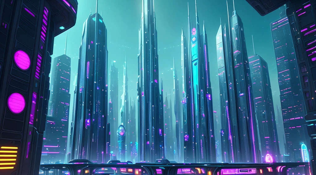 futuristic city with a lot of buildings and a lot of lights, detailed sci-fi art, borne space library artwork, greg beeple, in fantasy sci - fi city, futuristic space port, scifi art, science fiction city, science fiction art, award winning scifi art, huge futuristic temple city, sci-fi digital art, sci fi artwork