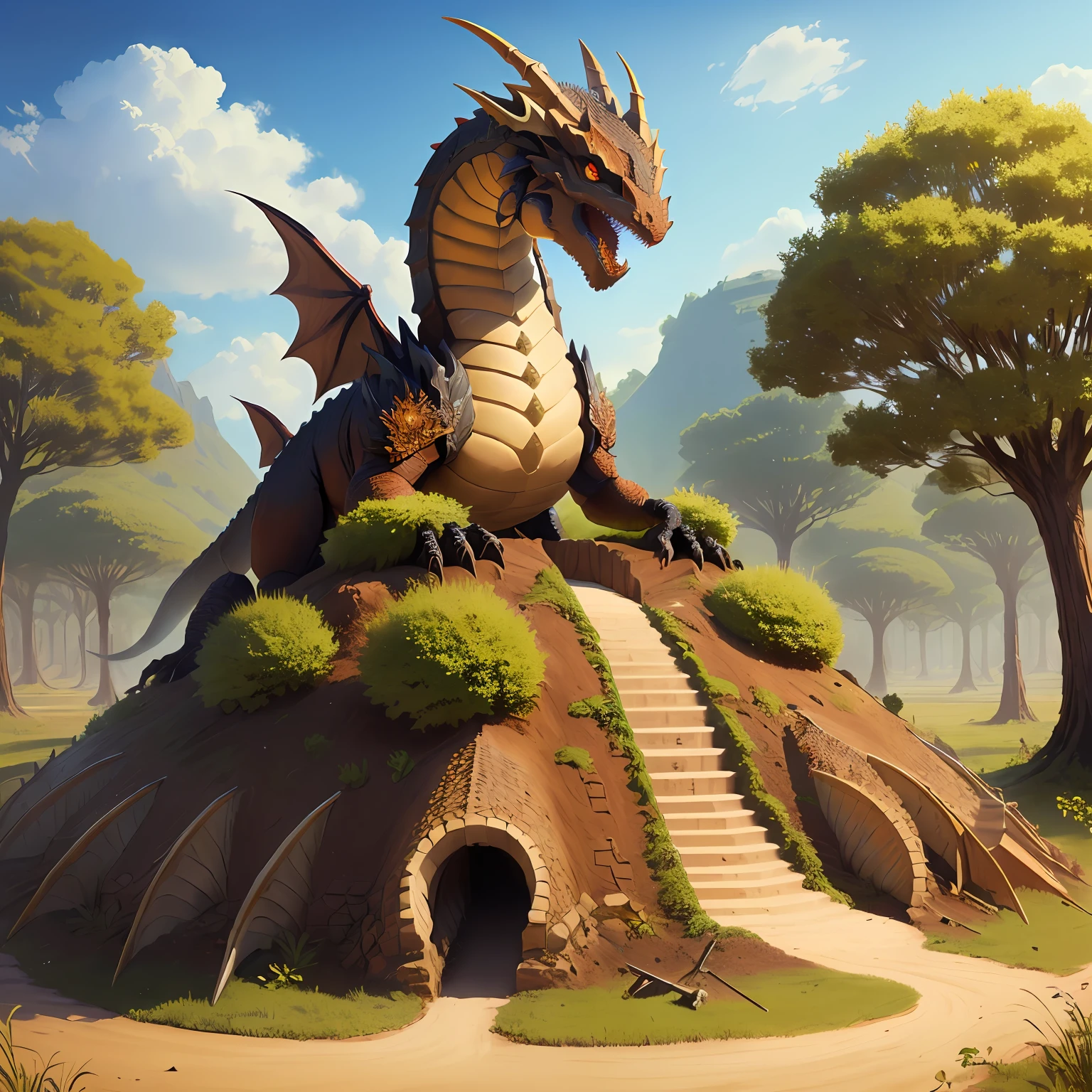 war anthill mound dragon