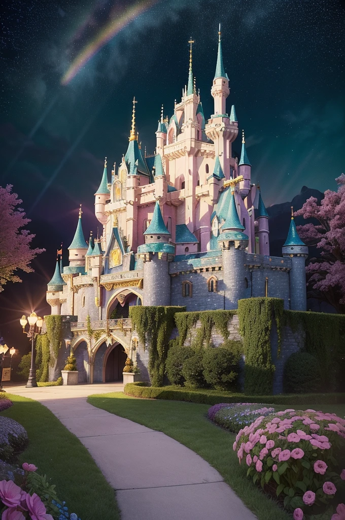 (Fluorescent Color: 1.4), (Translucent: 1.4), (Vintage Filter: 1.4), (Fantasy: 1.4), (Beautiful Rapunzel), Candy WorldDisneyland Ethereal Soft Fluffy Soft Landscape Forest Snowman Pastel Pink Sky Green Blue Sparkle Ethereal Light Pastel Whimsical Rainbow Stars Diamond Sparkling Gemstone Background Super Realistic Ultra Quality Movie Lighting Huge Details Full HD Painting Well Lit,
