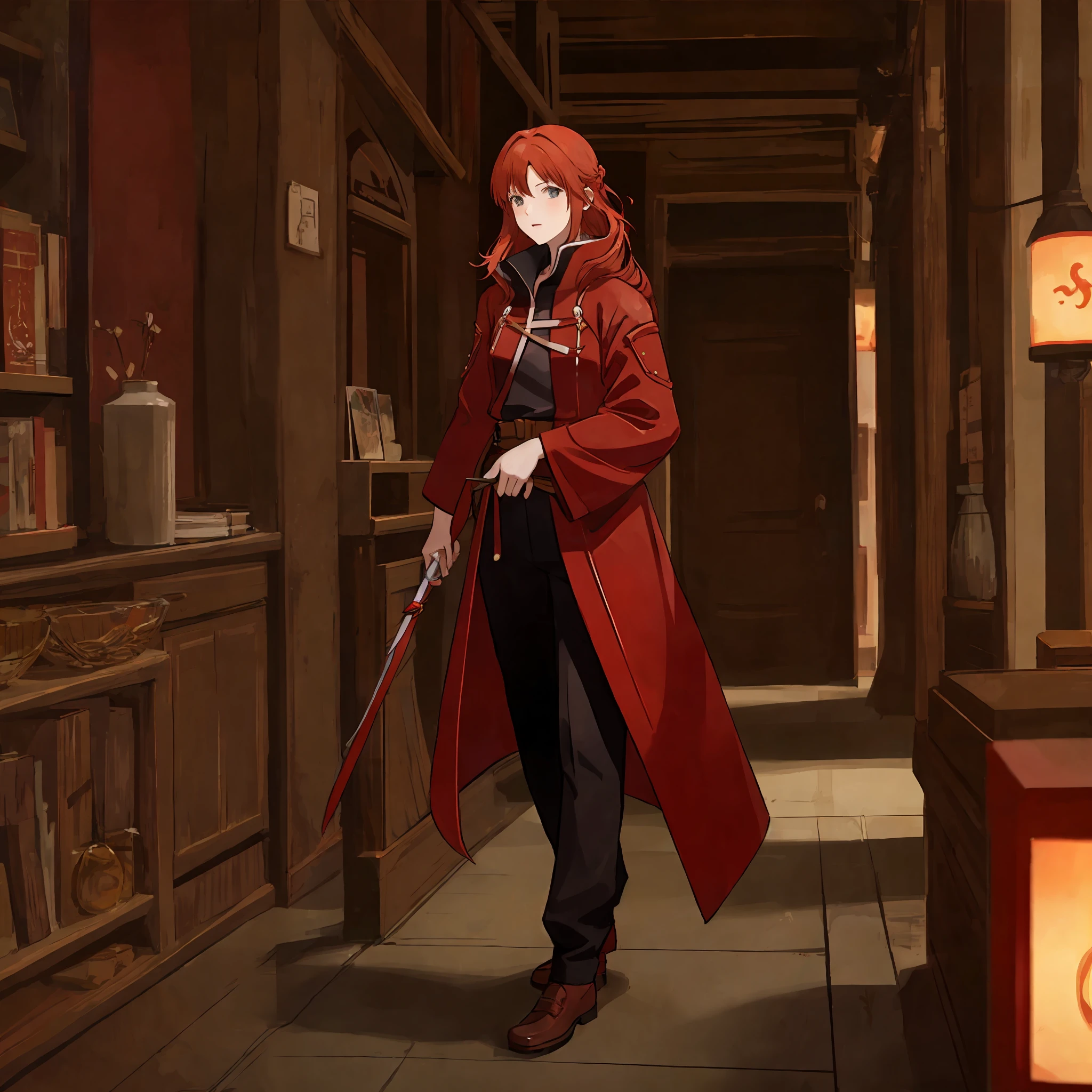 red- haired mage, solo, adult