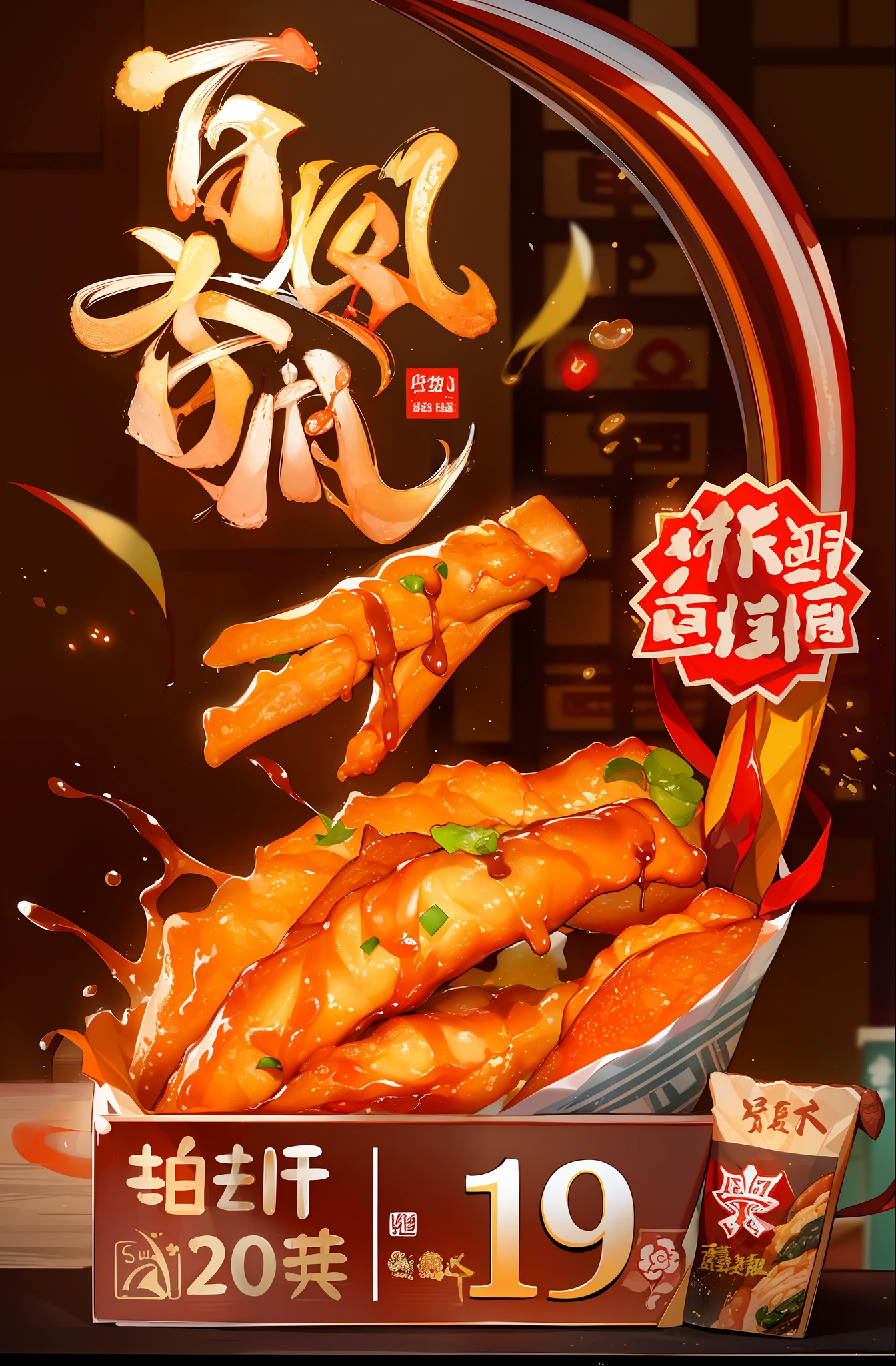 there is a poster advertising a chinese food restaurant, food advertisement, 王琛, food commercial 4 k, hd food photography, high quality food photography, qiangshu, food photography 4 k, very tasty, jia, super realistic food picture, 千 葉 雄 大, yummy, food photography, advertising photography