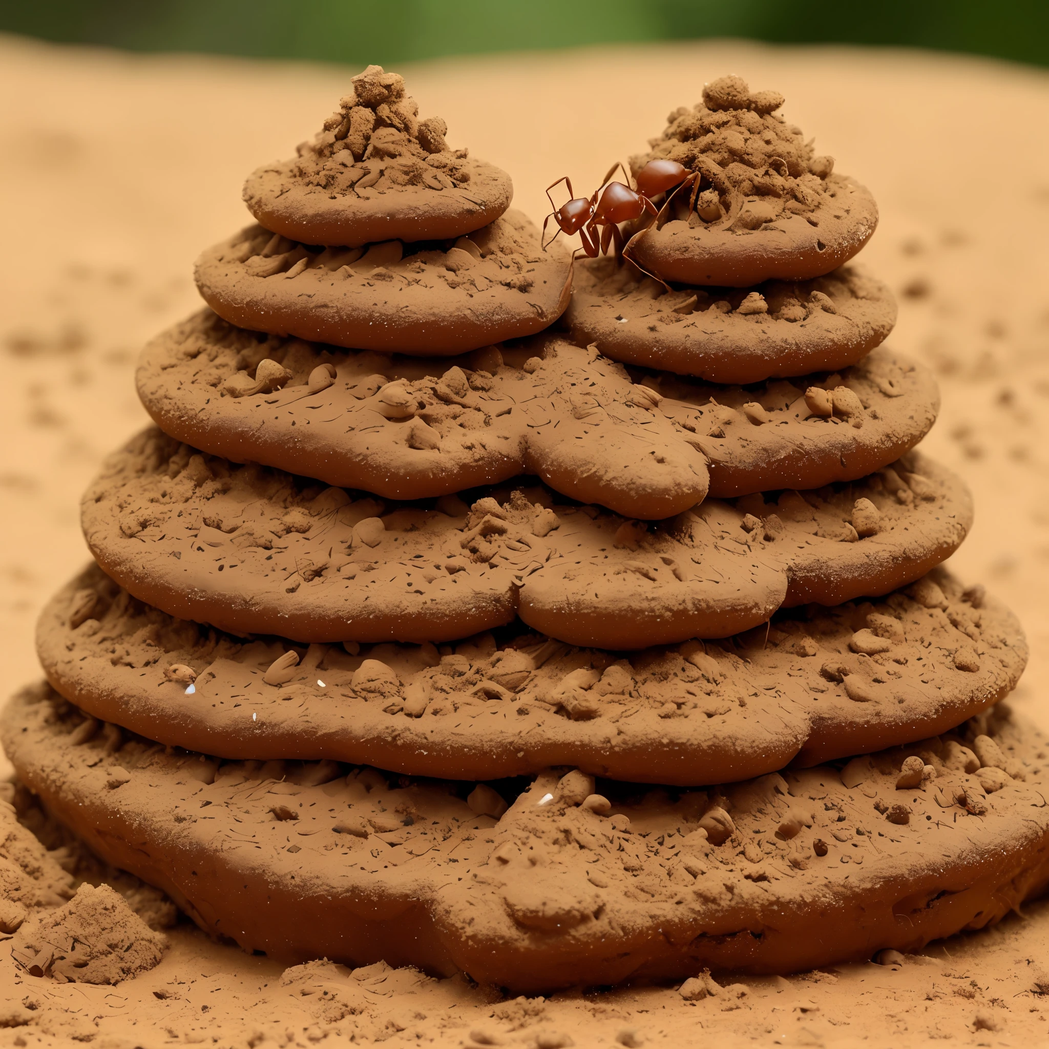 Anthill with temple theme dedicated to an ant god