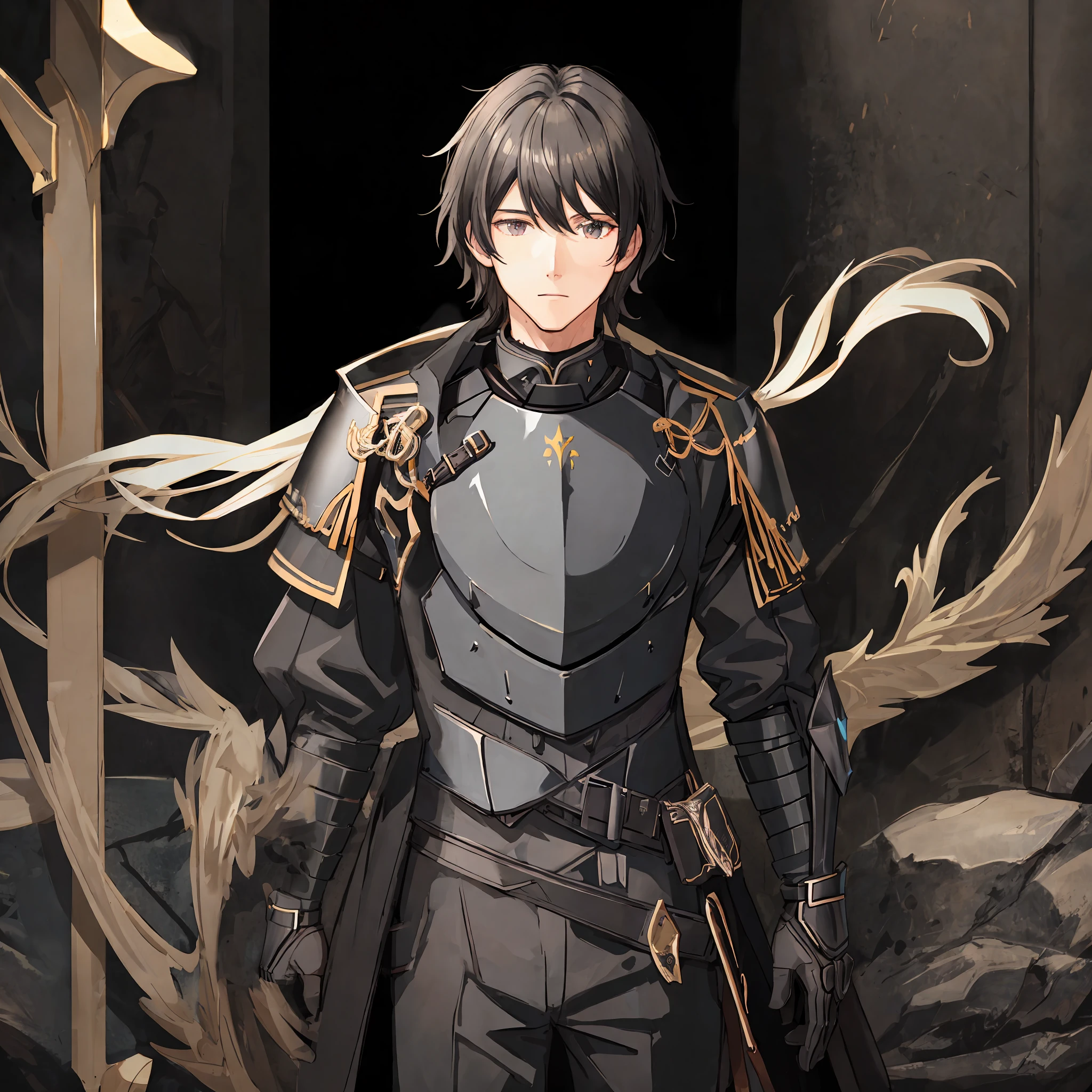 unique pitch black armor