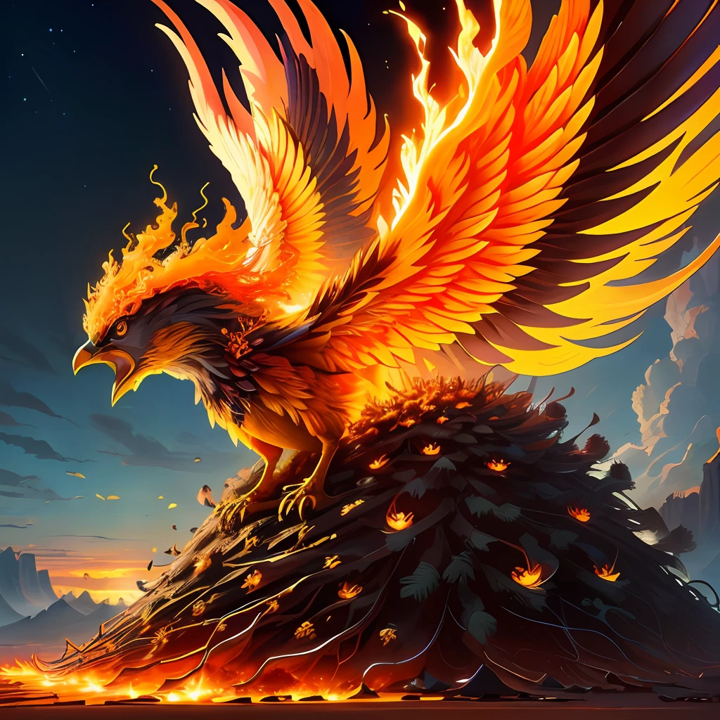an anthill with a Phoenix on it