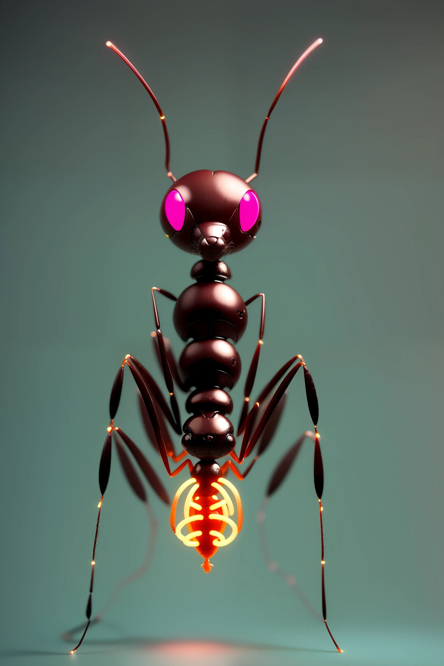 cute ant neon glow