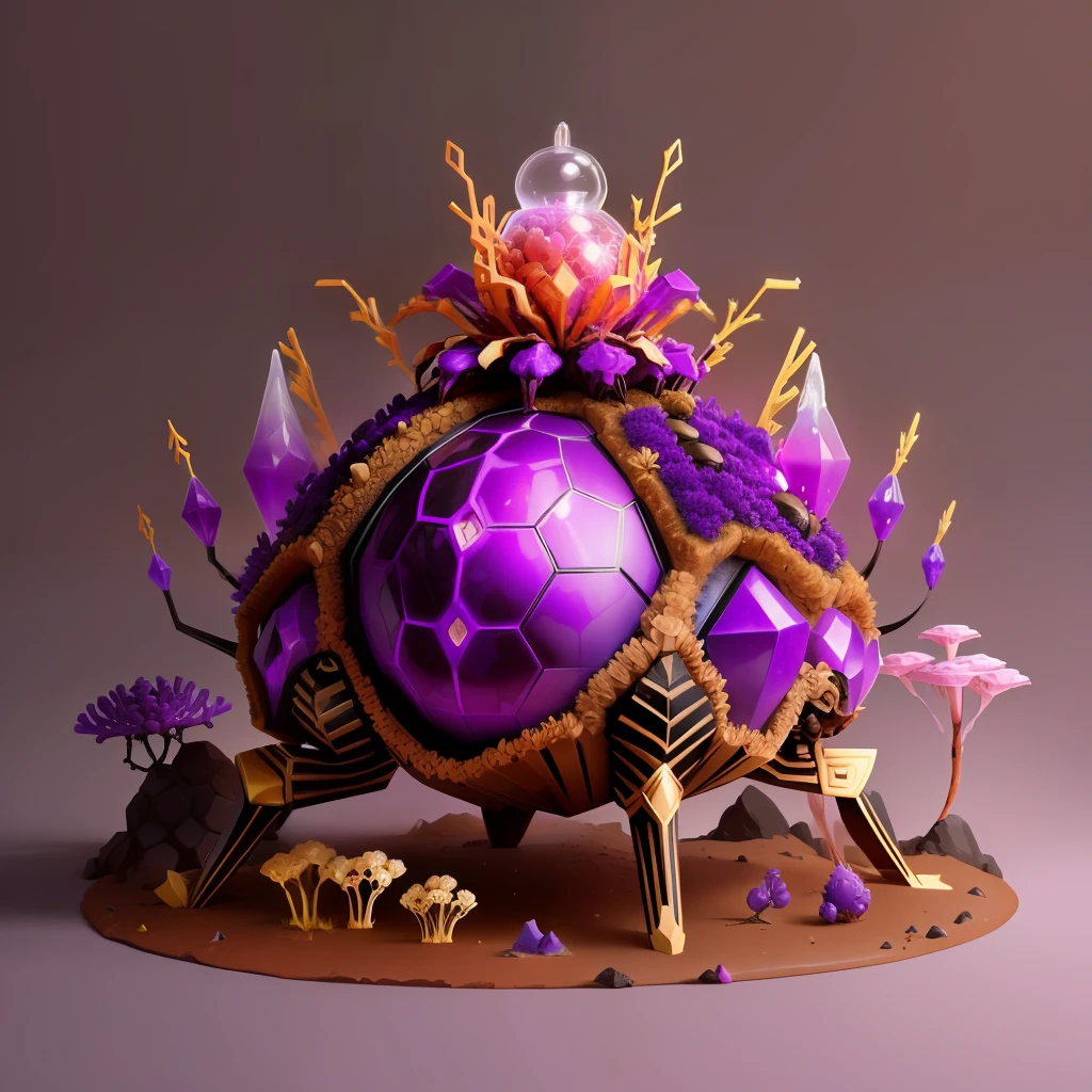 anthill made from atlas insects bones with some purple jade with bubble and fire ants,variations