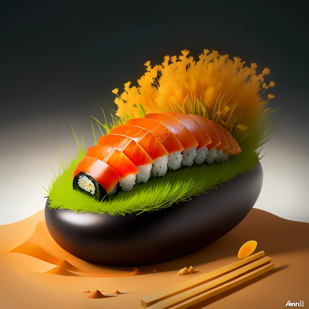 Sushi Anthill, 4k, Hyper realistic