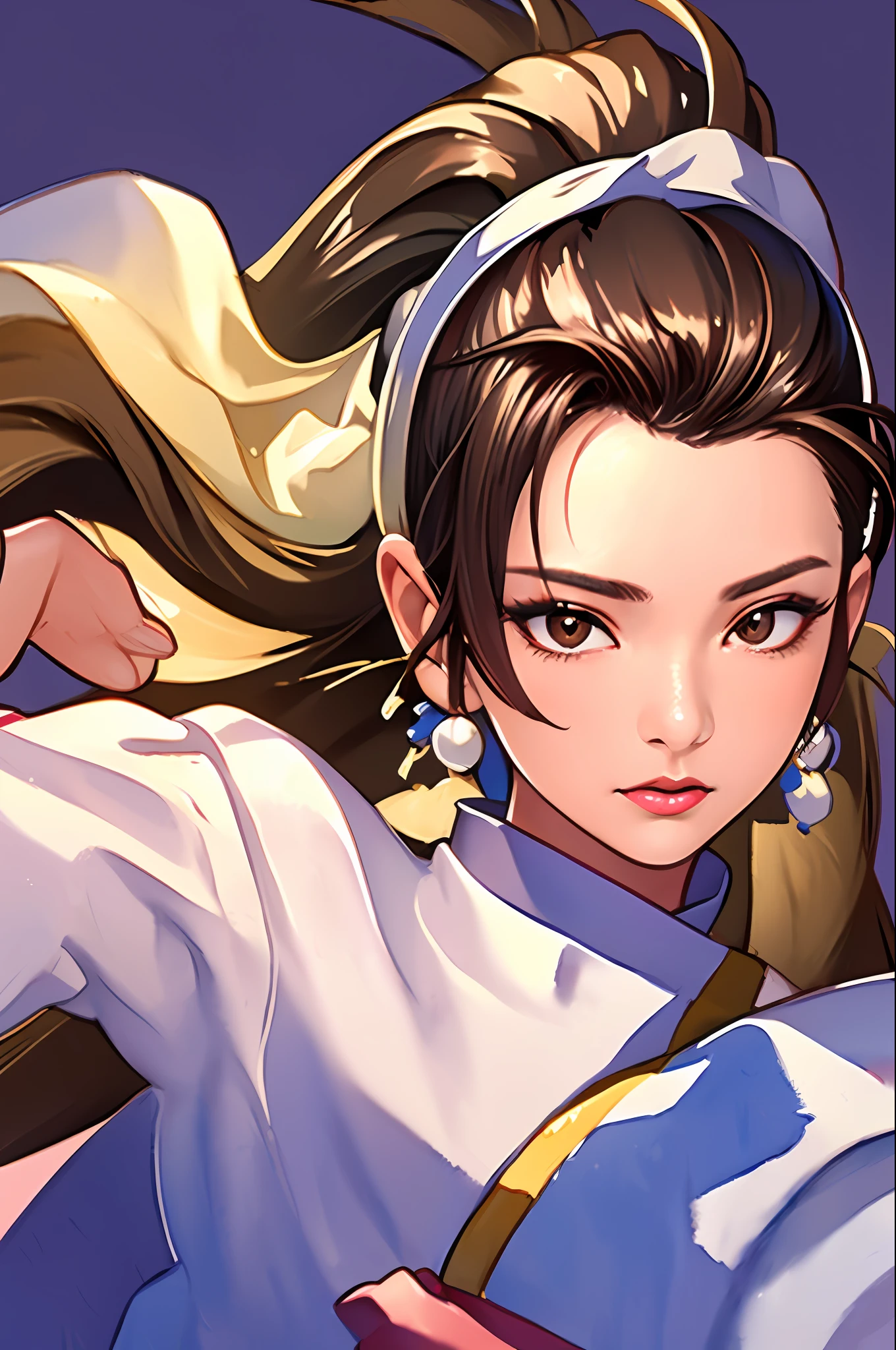 (masterpiece: 1.2, best quality), (beautiful finely detailed eyes: 1.2), ((Chizuru Kagura)), ((solo)), (brown eyes:1.4), (finely detailed eyes and detailed face:1.3), (beautiful and light background:1.2), (extremely detailed, ultra-detailed CG, best shadow:1.1), ((depth of field)), ((watercolor)),, (kimono:1.3), flowers and petals, beautiful illustration of the concept, (illustration: 1,1), (extremely thin and beautiful: 1,1), (perfect details:  1.1), aside, cowboy shot,