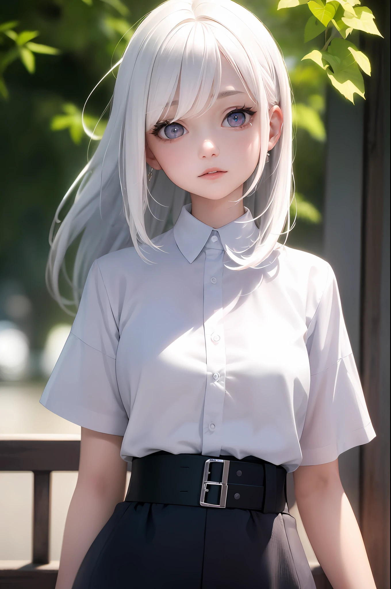 masterpiece,best quality,1girl,upper body,white hair,bright eyes,shirts,