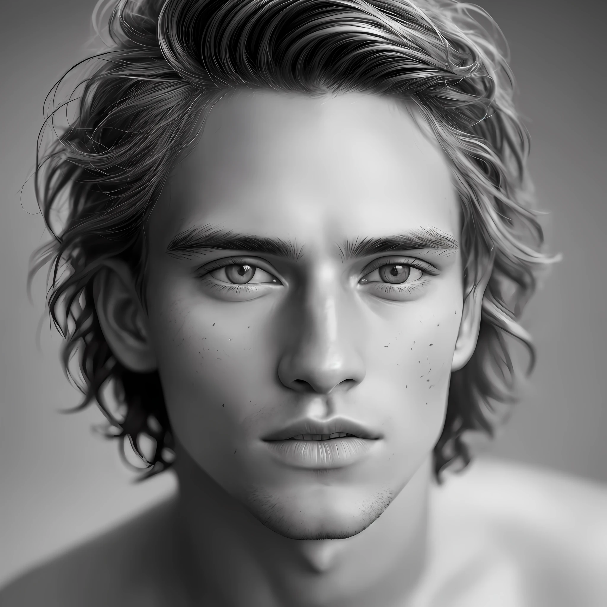 a photorealistic portrait of a stunningly handsome tanned nordic young man with no make-up, extremely detailed light honey eyes, detailed symmetric realistic face, extremely detailed natural texture, peach fuzz, windy hair, masterpiece, absurdres, award winning photo by lee jeffries, nikon d850 film stock photograph, kodak portra 400 camera f1.6 lens, extremely detailed, amazing, fine detail, rich colors, hyper realistic lifelike texture, dramatic lighting, unrealengine, trending on artstation, cinestill 800 tungsten, looking at the viewer, photo realistic, RAW photo, TanvirTamim, high quality, highres, sharp focus, extremely detailed, cinematic lighting, 8k uhd,-imagine-